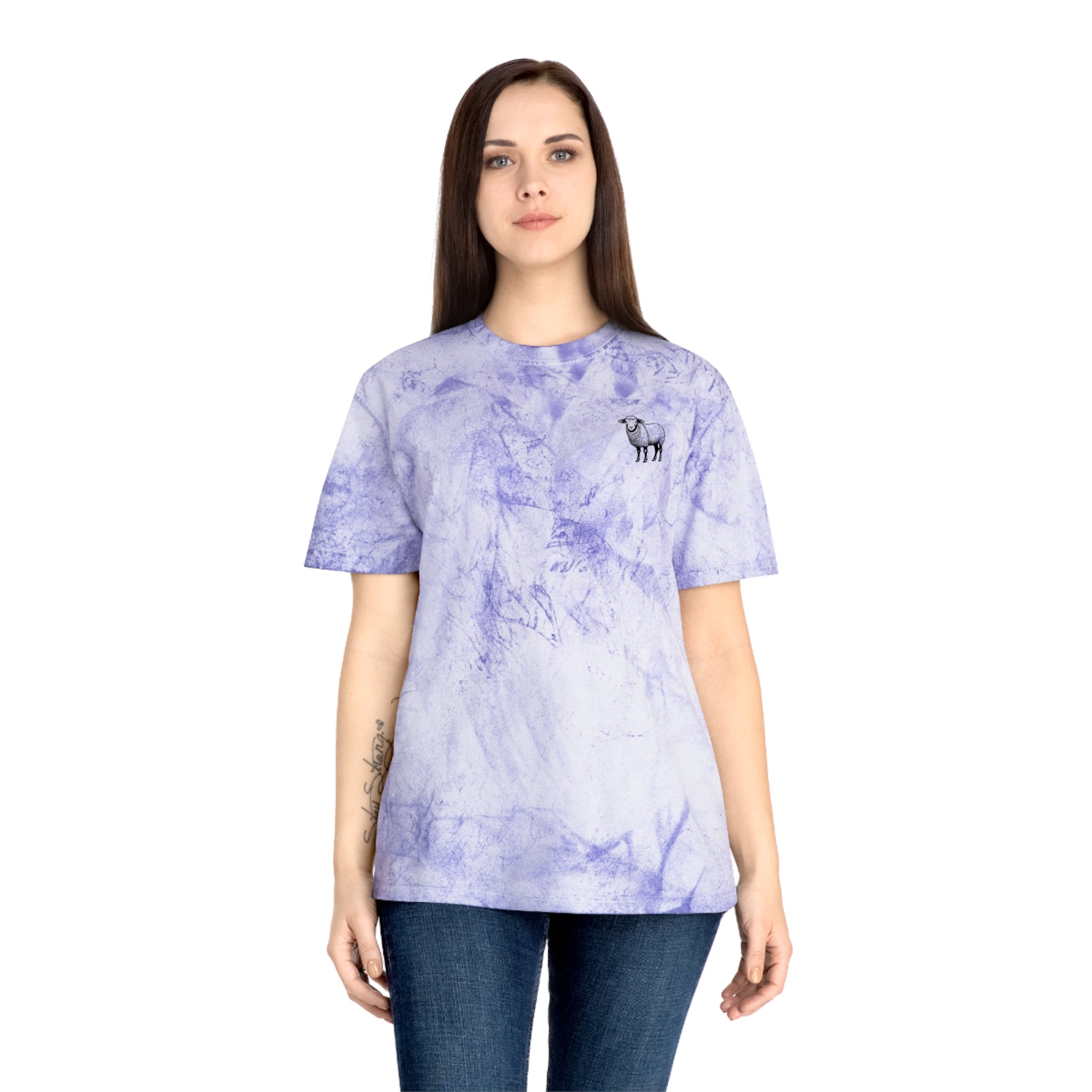 Christian Faith Tee — 'He Leads Me, He Guides Me' Tie-Dye T‑Shirt