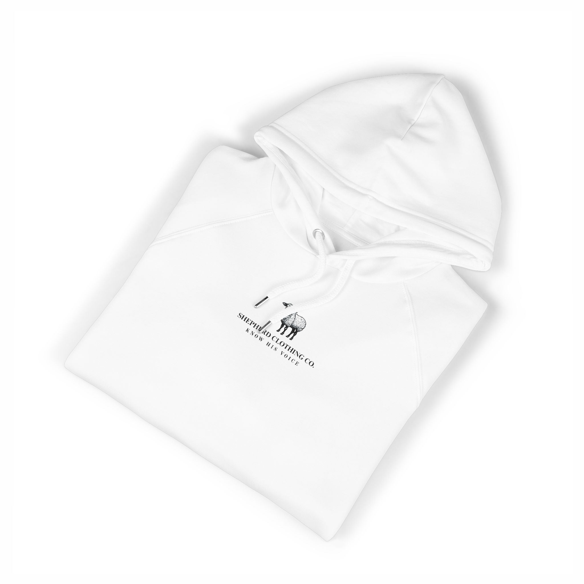 Embroidered Minimalist Sheep Hoodie — Eco Raglan Pullover