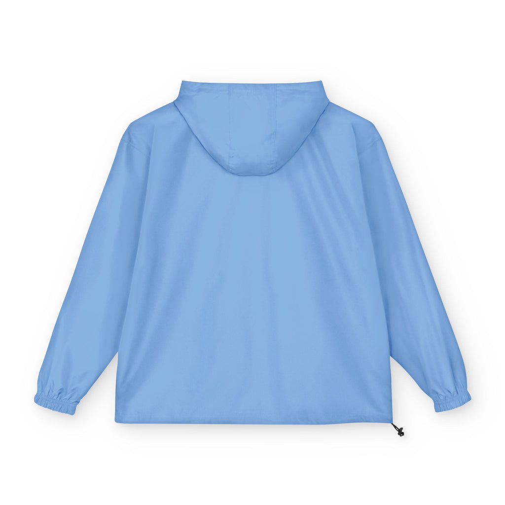 Packable Anorak Jacket — Light Blue Sheep Logo Windbreaker