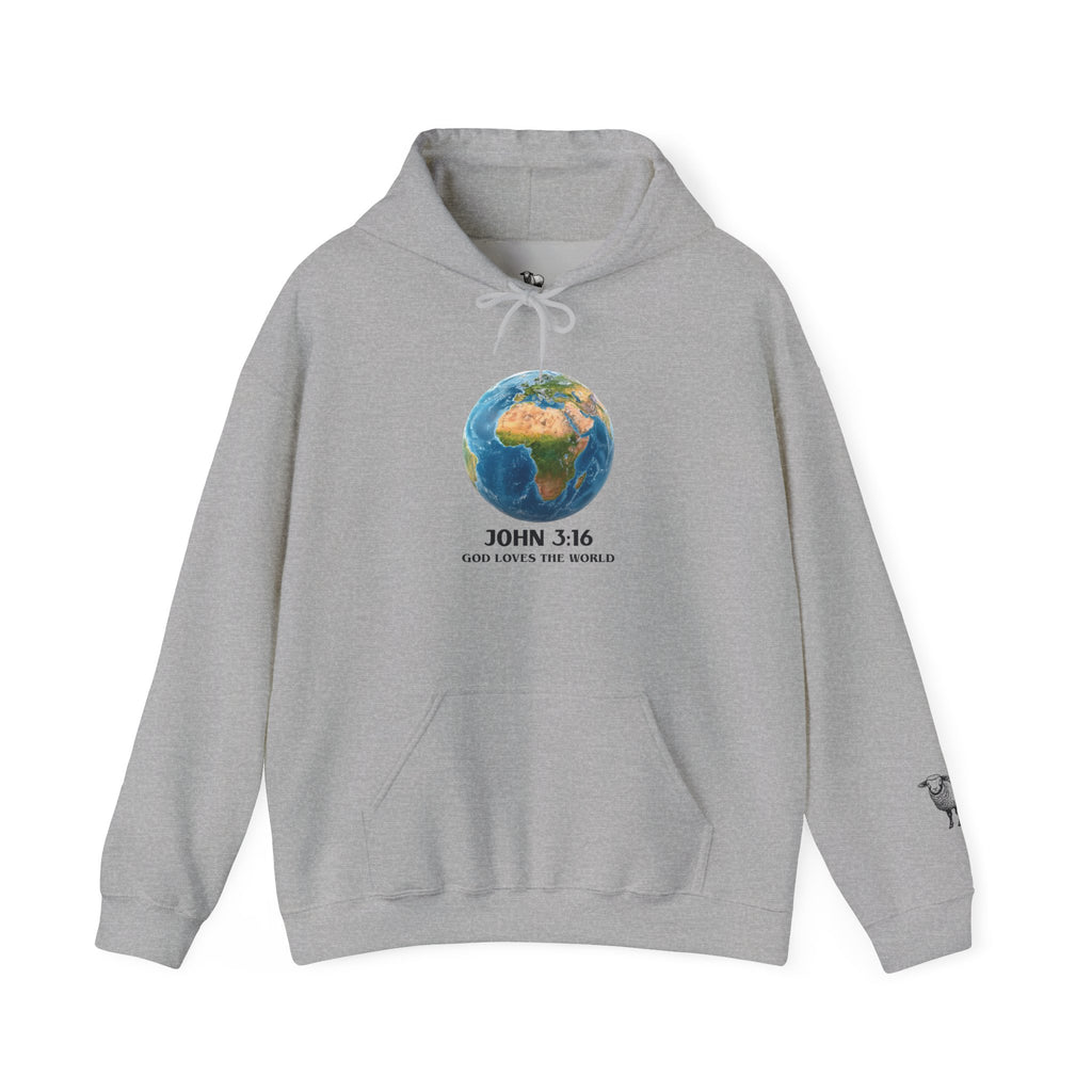 John 3:16 Earth Hoodie – Christian Faith Inspirational Pullover