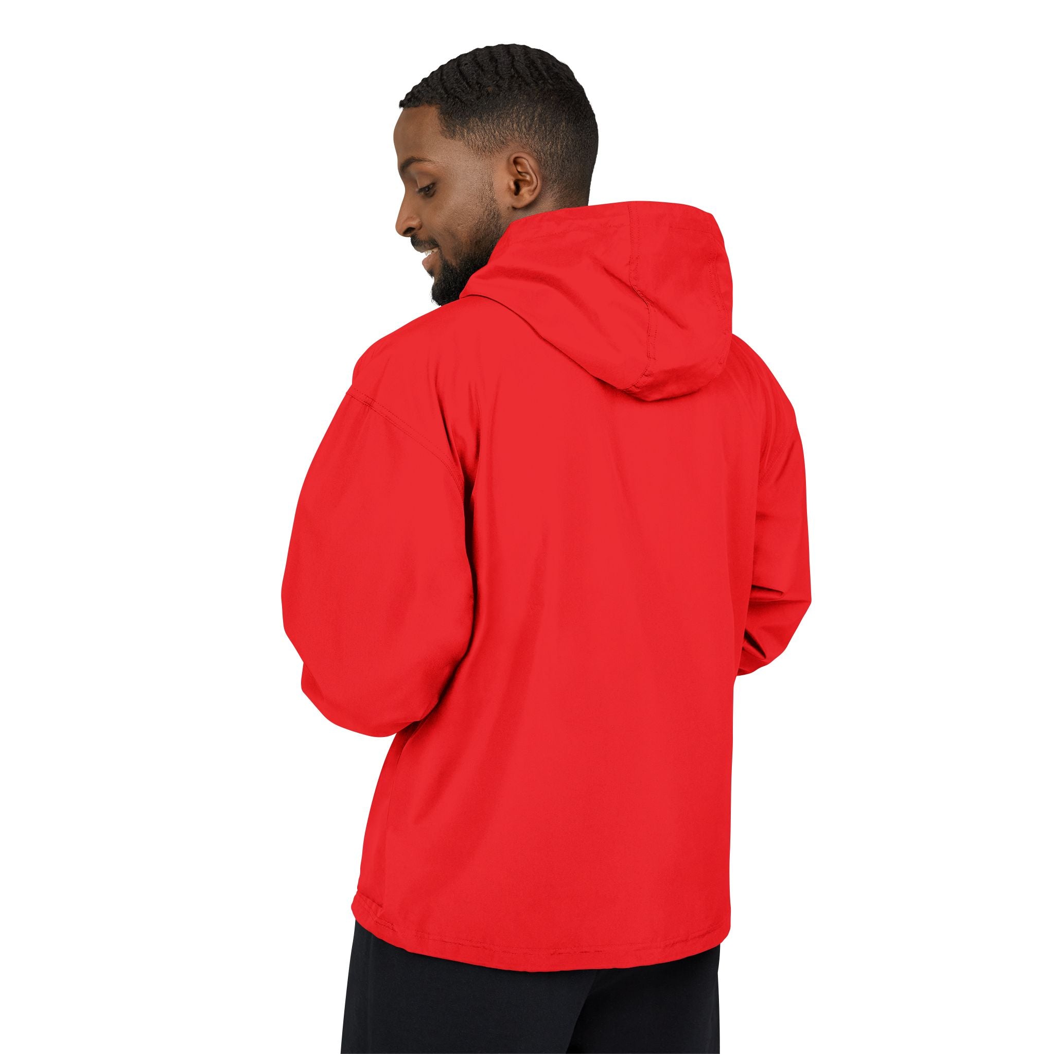 Packable Anorak Jacket — Light Blue Sheep Logo Windbreaker