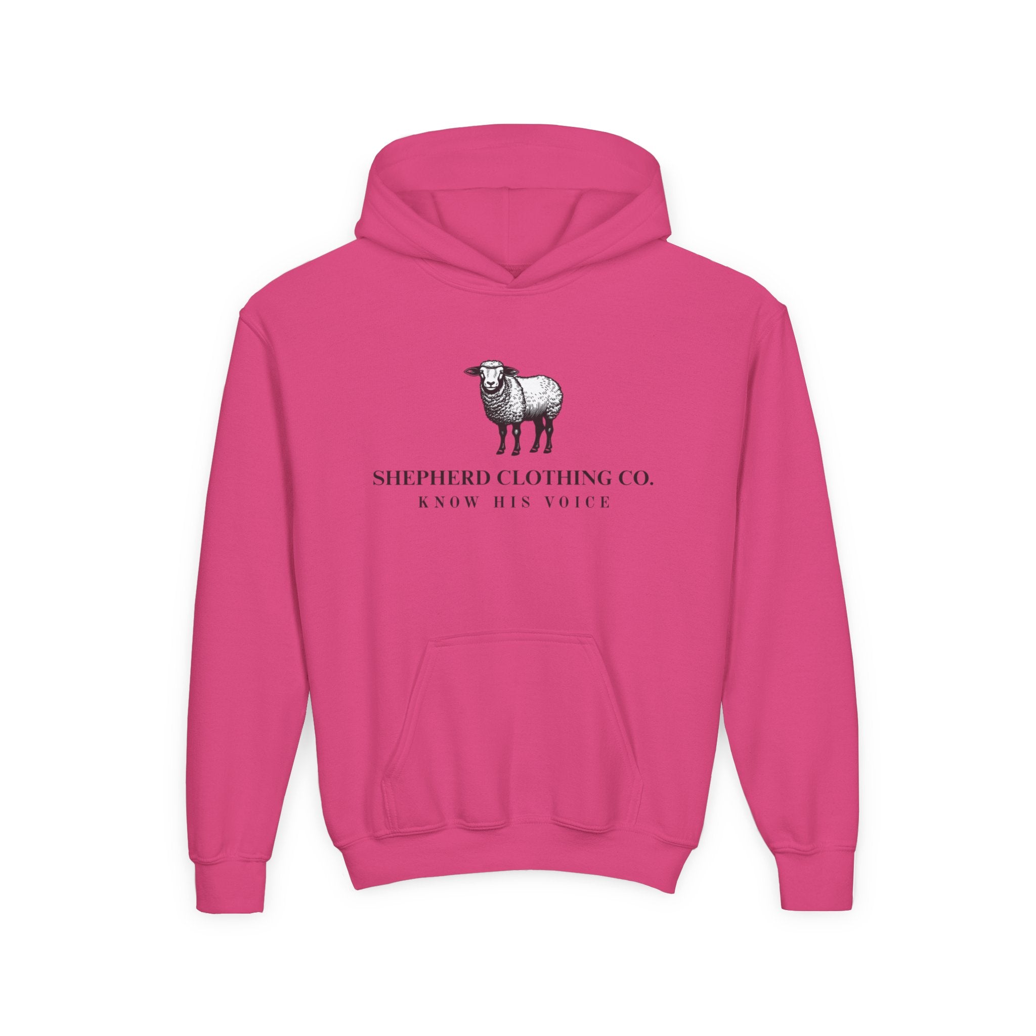 Youth Hoodie — Shepherd Clothing Co. 'Know His Voice' Lamb Graphic