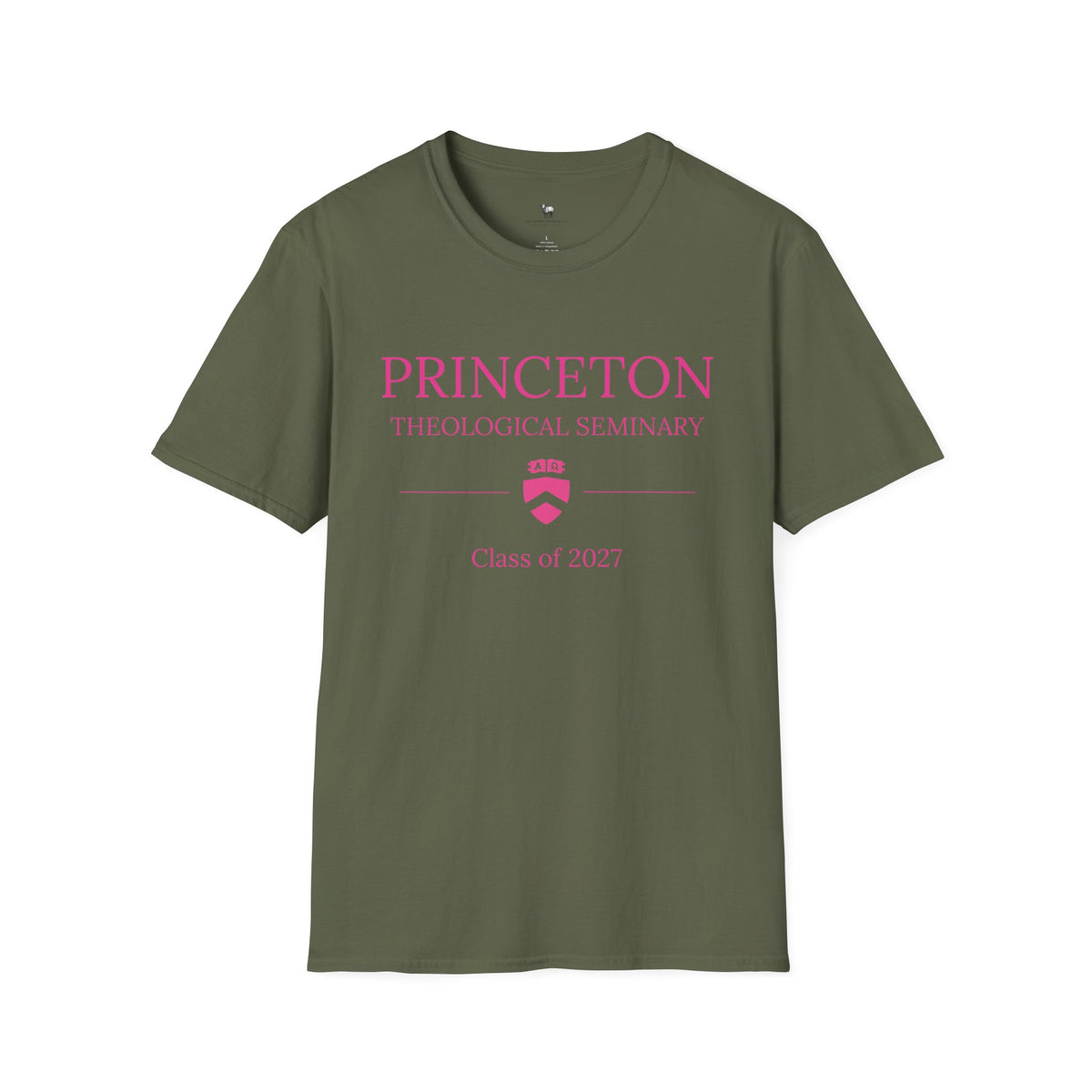 Princeton Theological Seminary Class of 2027 T-Shirt (Pink Lettering for AKA's)
