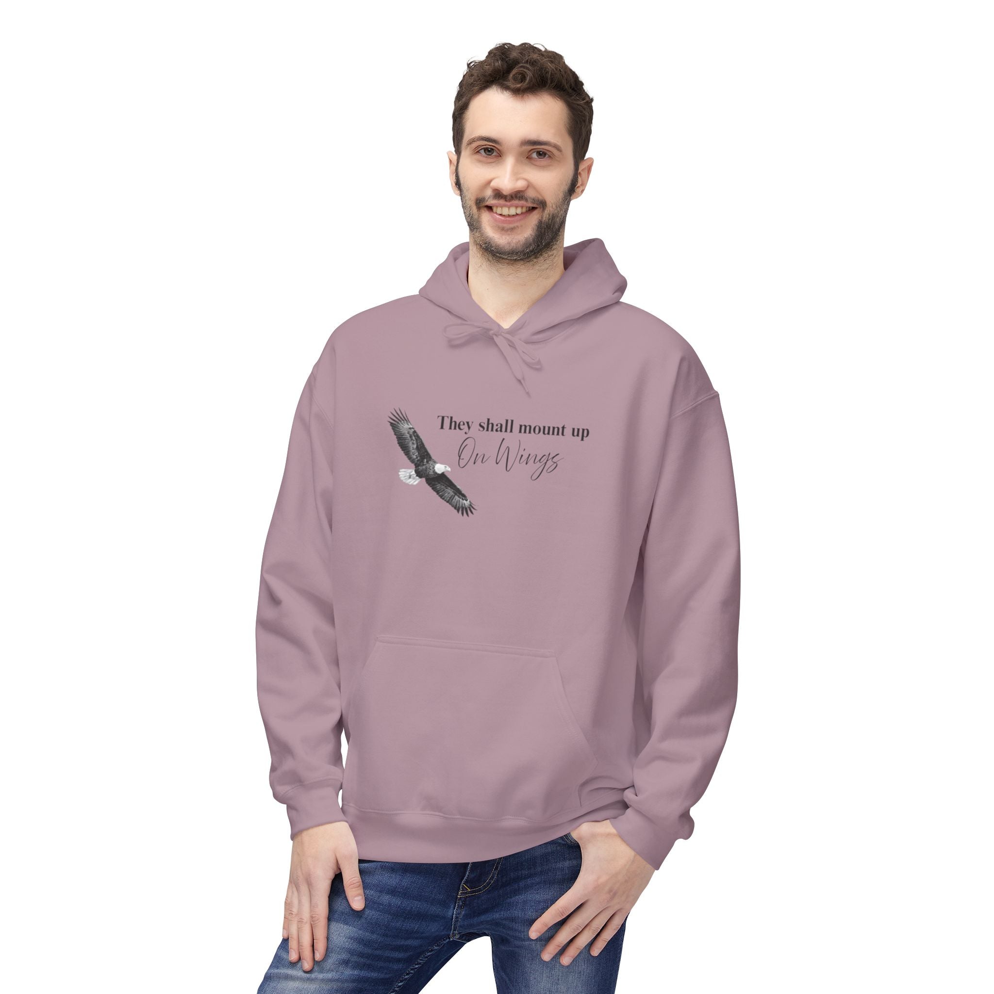 Soaring Eagle Hoodie - "They Shall Mount Up…” Inspirational Minimalist Pullover