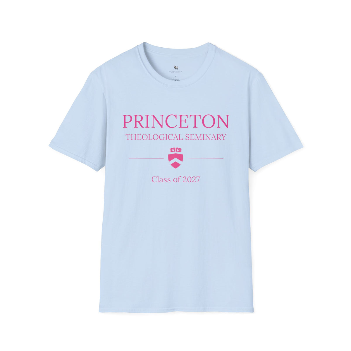Princeton Theological Seminary Class of 2027 T-Shirt (Pink Lettering for AKA's)