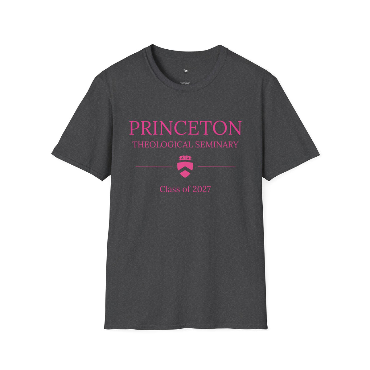 Princeton Theological Seminary Class of 2027 T-Shirt (Pink Lettering for AKA's)