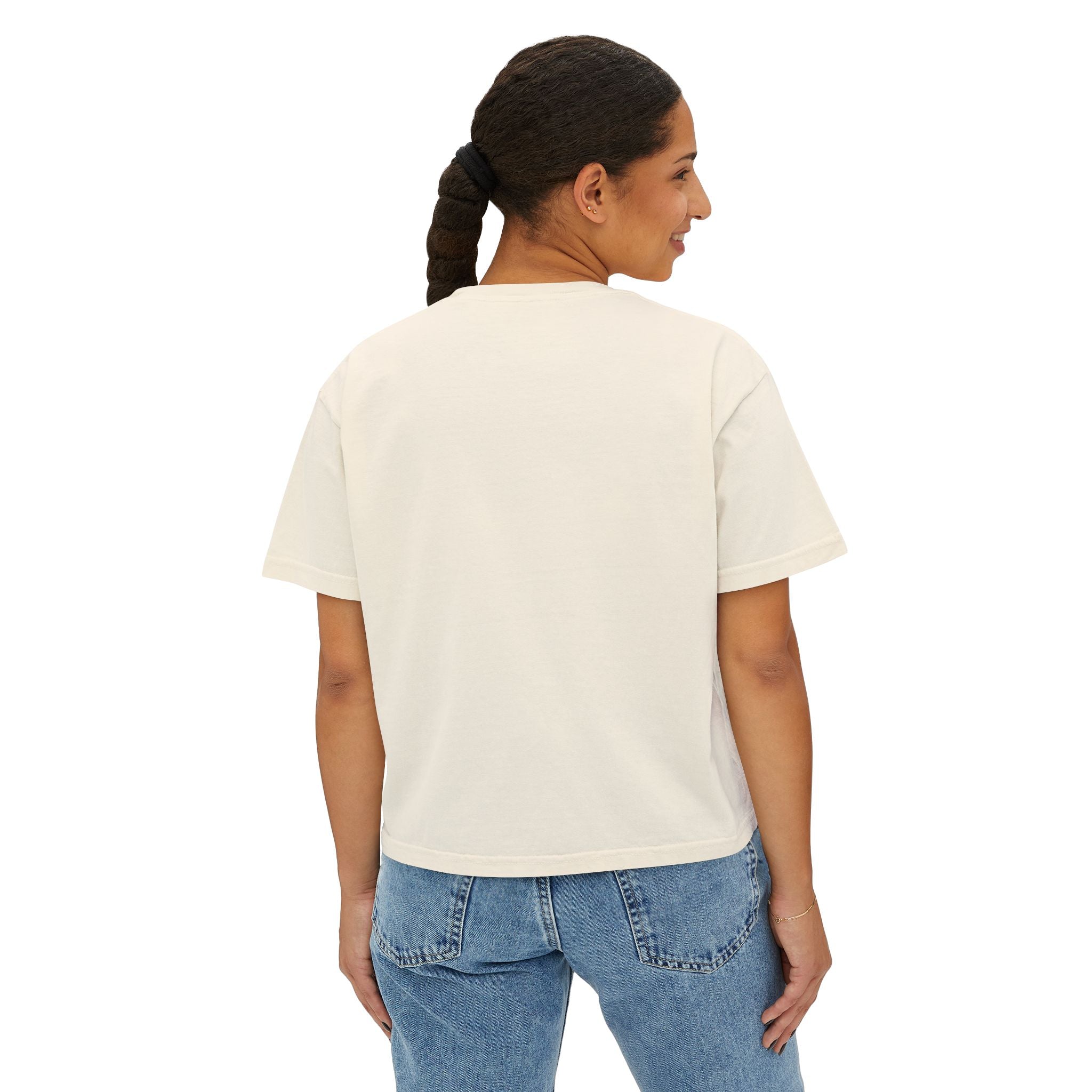 God Is Good Women's Boxy Tee — Faith-Based Casual Crop Top