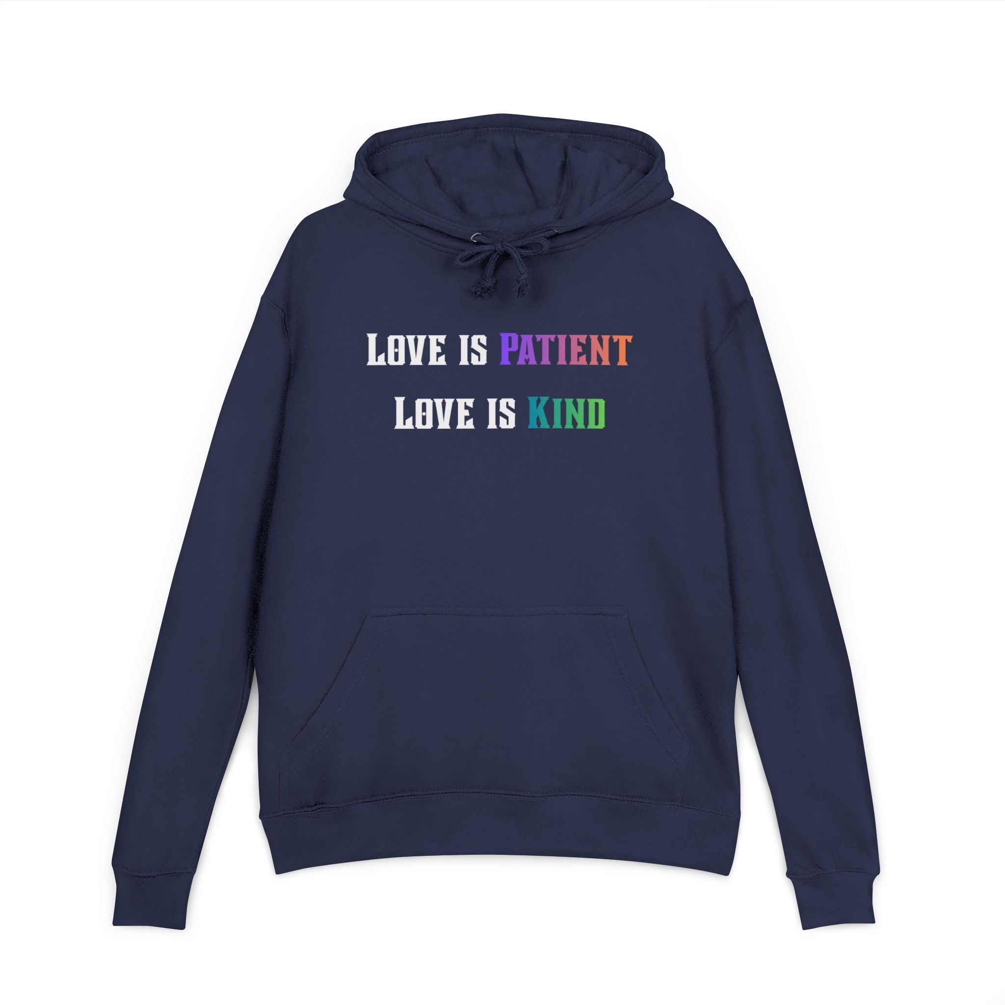 Love Is Patient Love Is Kind Hoodie — Inspirational Christian Message Pullover