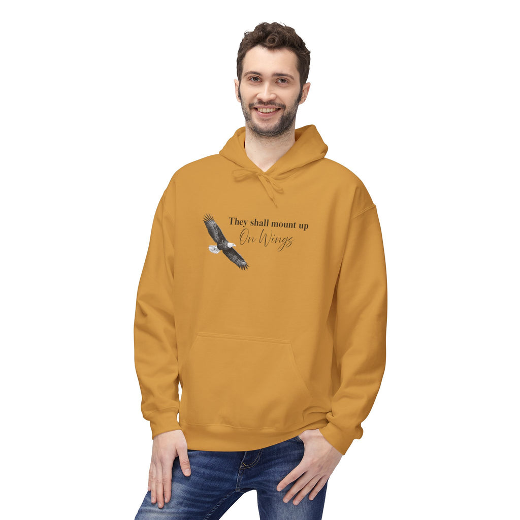 Soaring Eagle Hoodie - "They Shall Mount Up…” Inspirational Minimalist Pullover