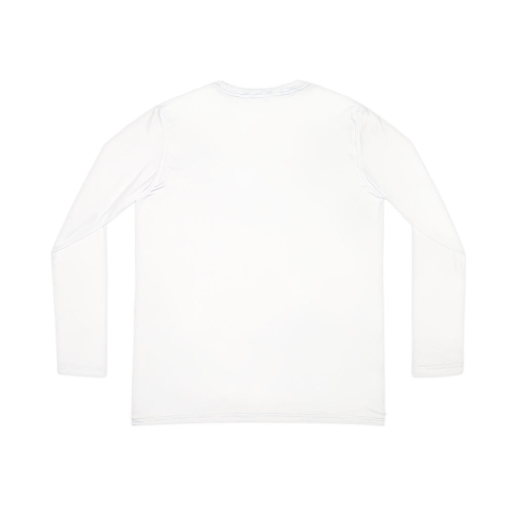 Women’s V-Neck Long Sleeve Shirt — "Be Strong and Courageous" Joshua 1:9 Rose Design (White)
