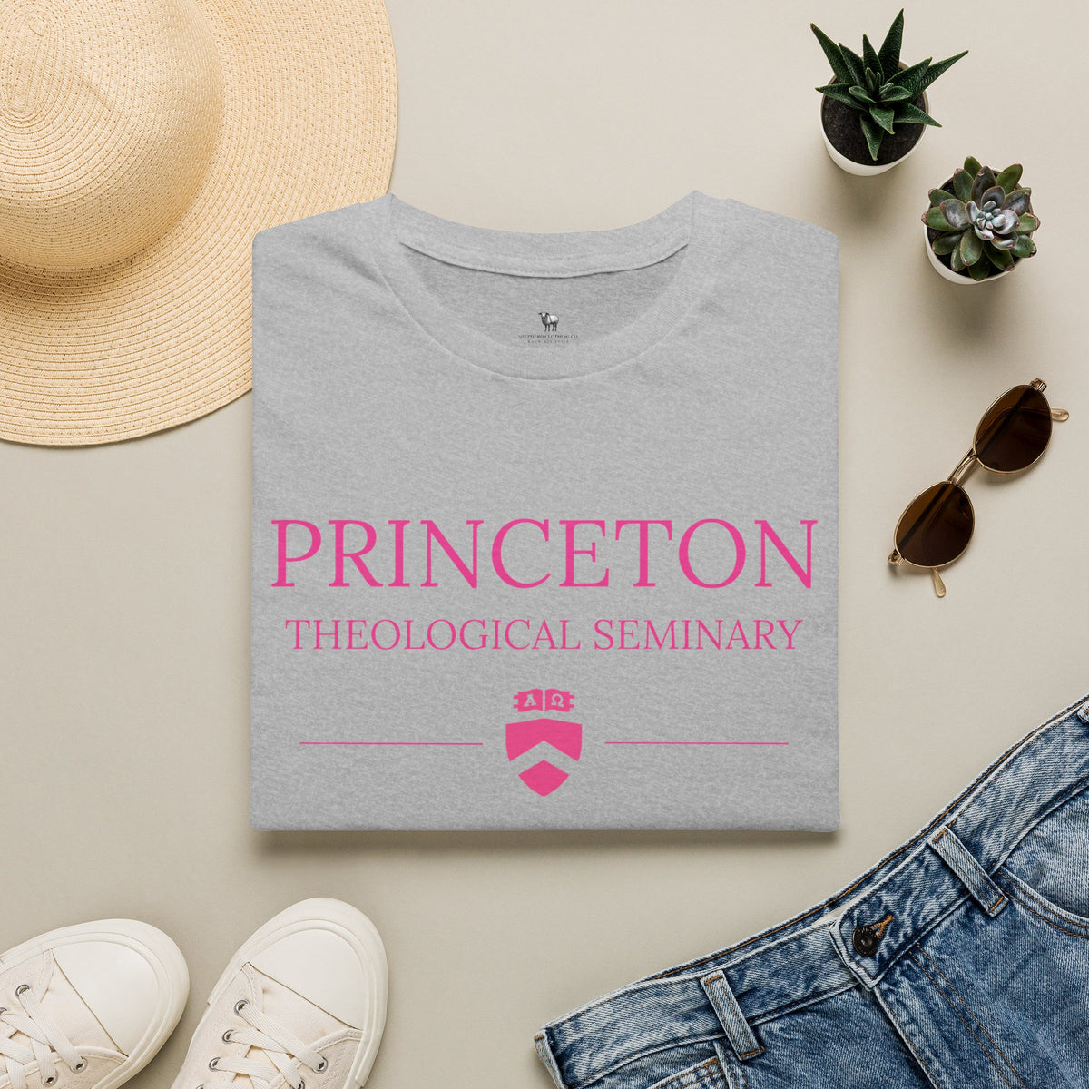 Princeton Theological Seminary Class of 2027 T-Shirt (Pink Lettering for AKA's)