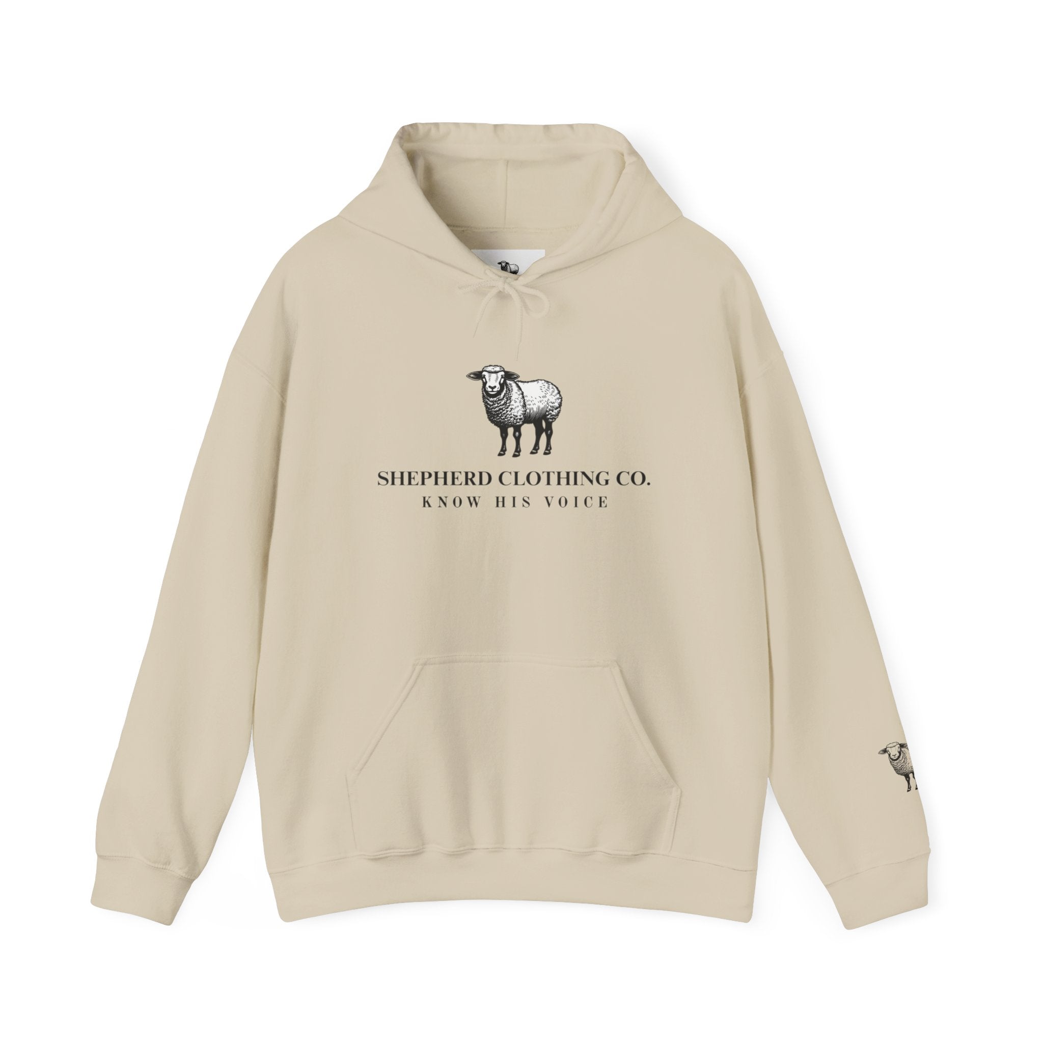 Shepherd Clothing Co. Logo Hoodie – Minimal Sheep Graphic Pullover