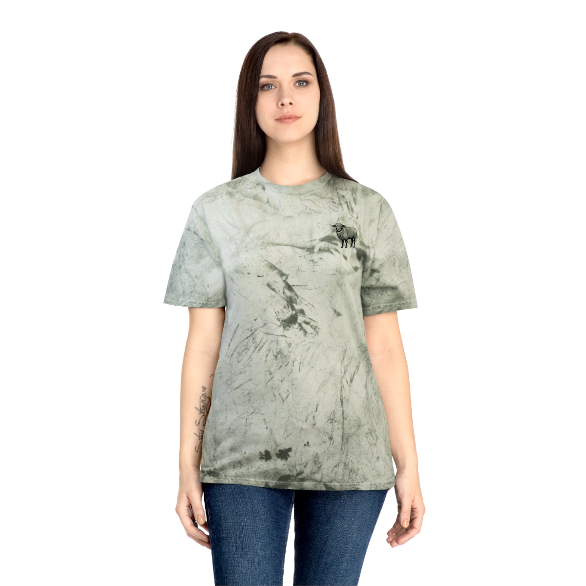 Christian Faith Tee — 'He Leads Me, He Guides Me' Tie-Dye T‑Shirt