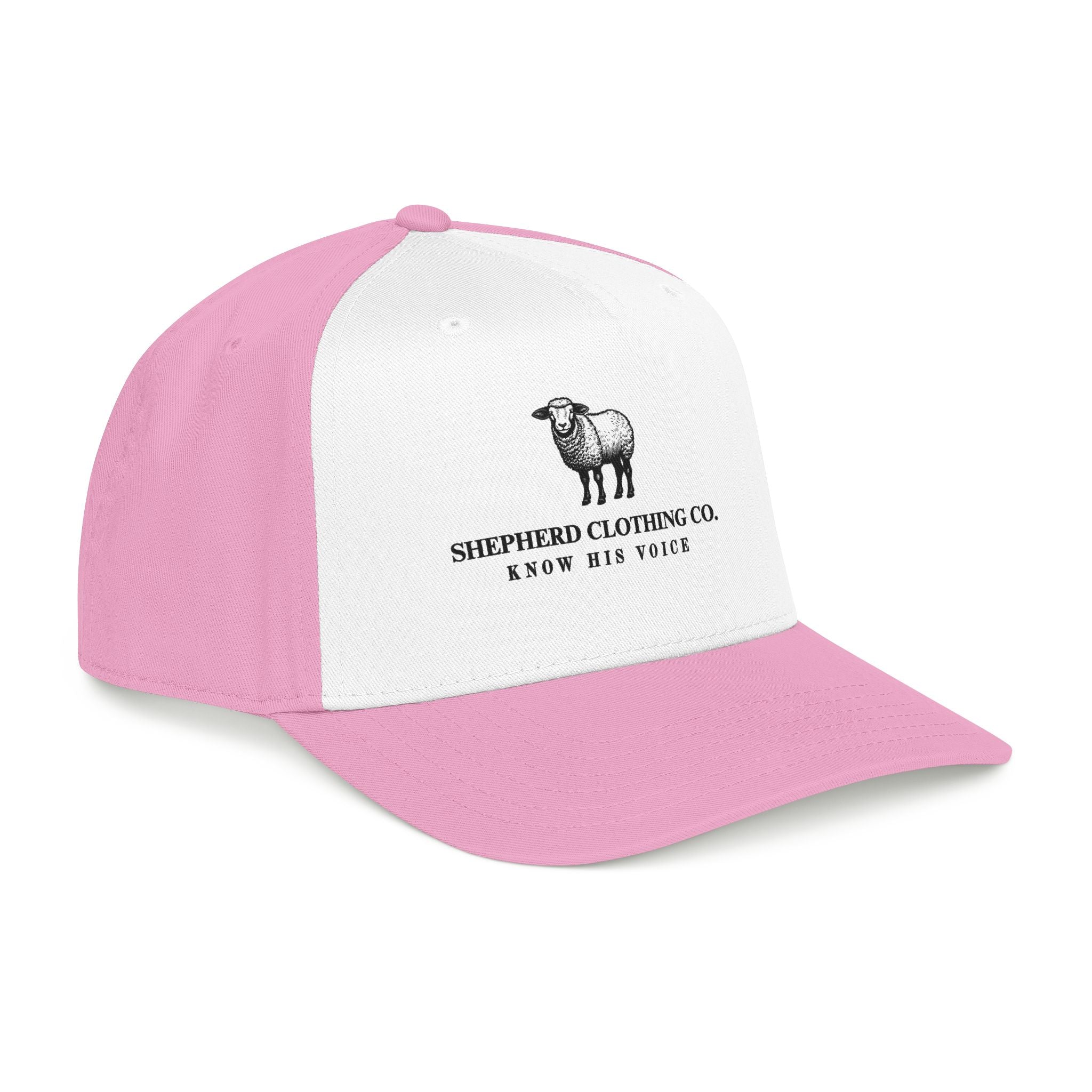 Sheep Logo Baseball Cap — "Shepherd Clothing Co. Know His Voice" Embroidered Hat