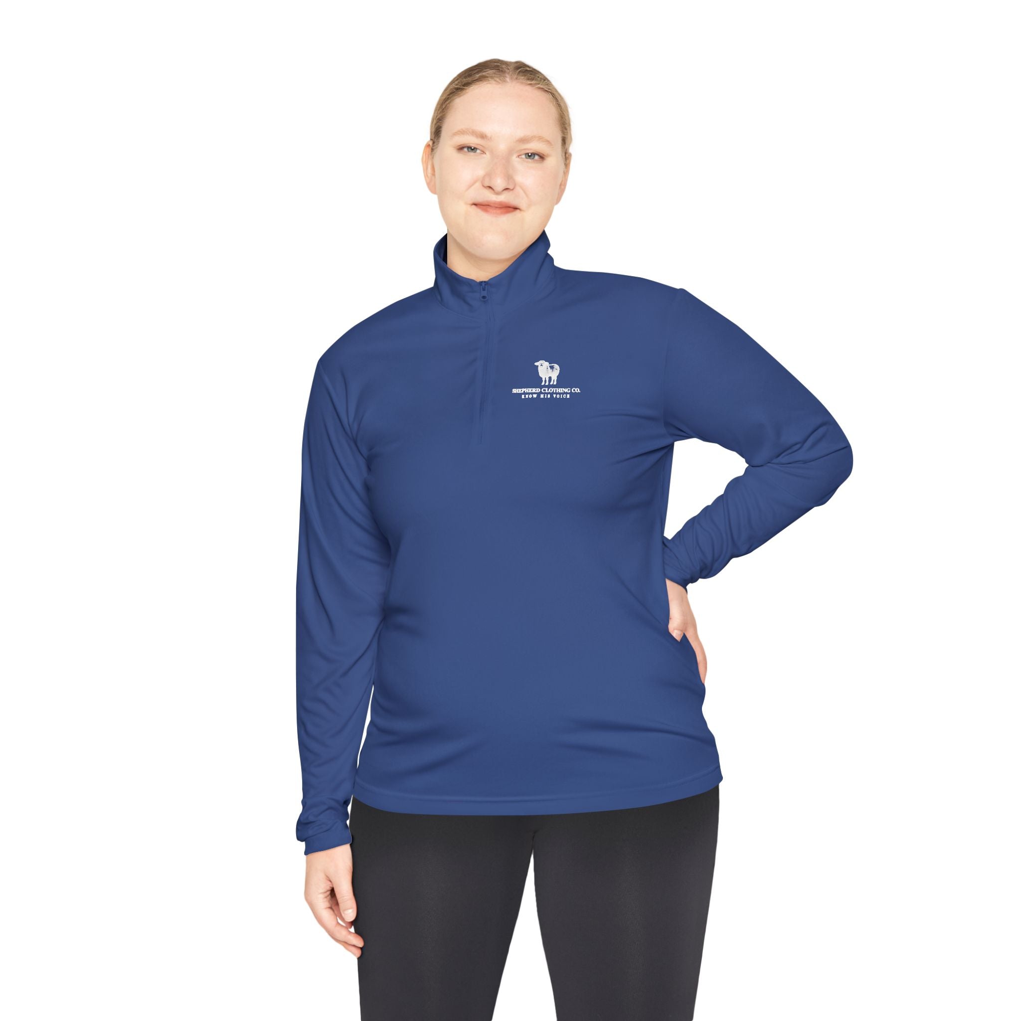 Quarter-Zip Pullover — Minimalist State Silhouette Chest Logo