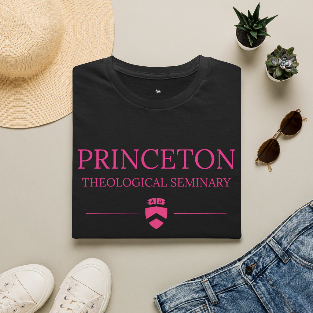Princeton Theological Seminary Class of 2027 T-Shirt (Pink Lettering for AKA's)