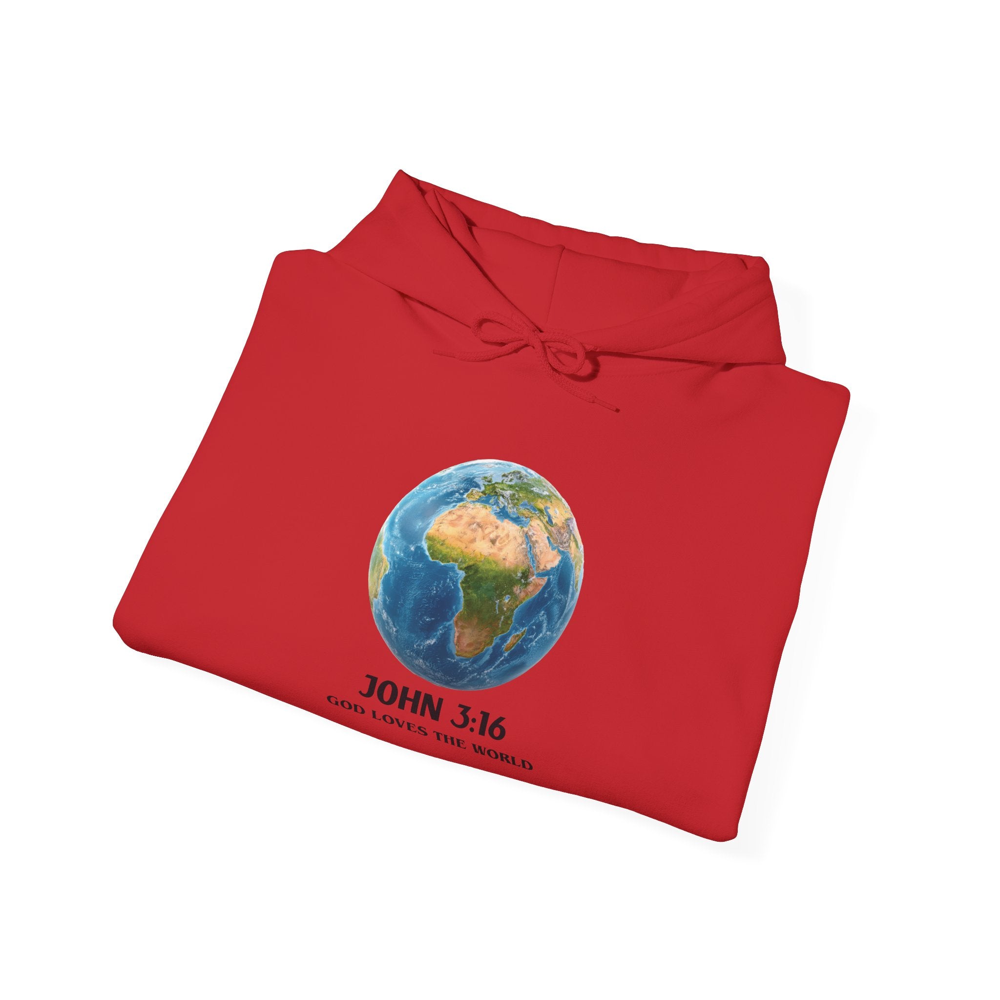 John 3:16 Earth Hoodie – Christian Faith Inspirational Pullover