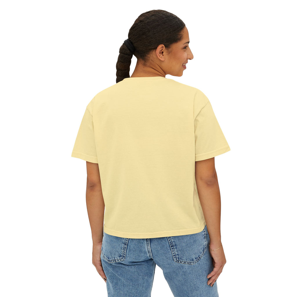 God Is Good Women's Boxy Tee — Faith-Based Casual Crop Top