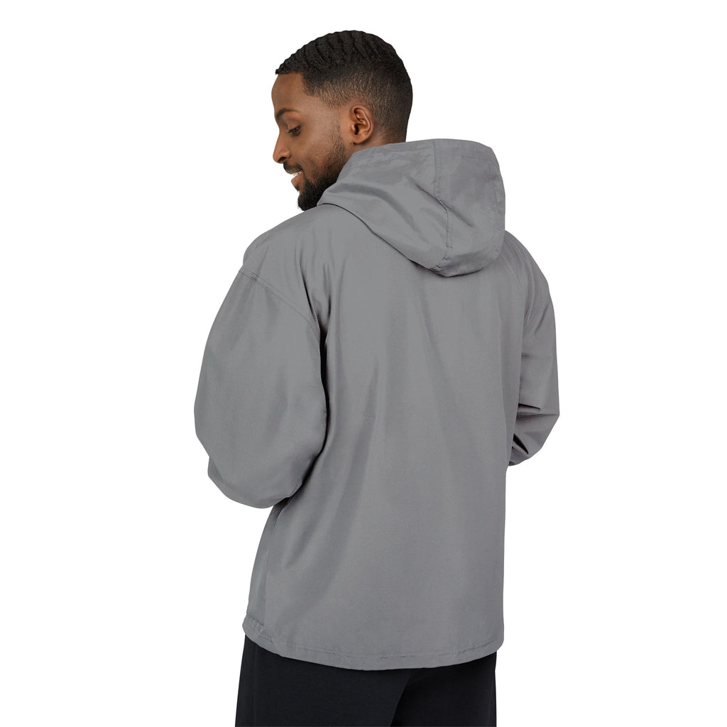Packable Anorak Jacket — Light Blue Sheep Logo Windbreaker