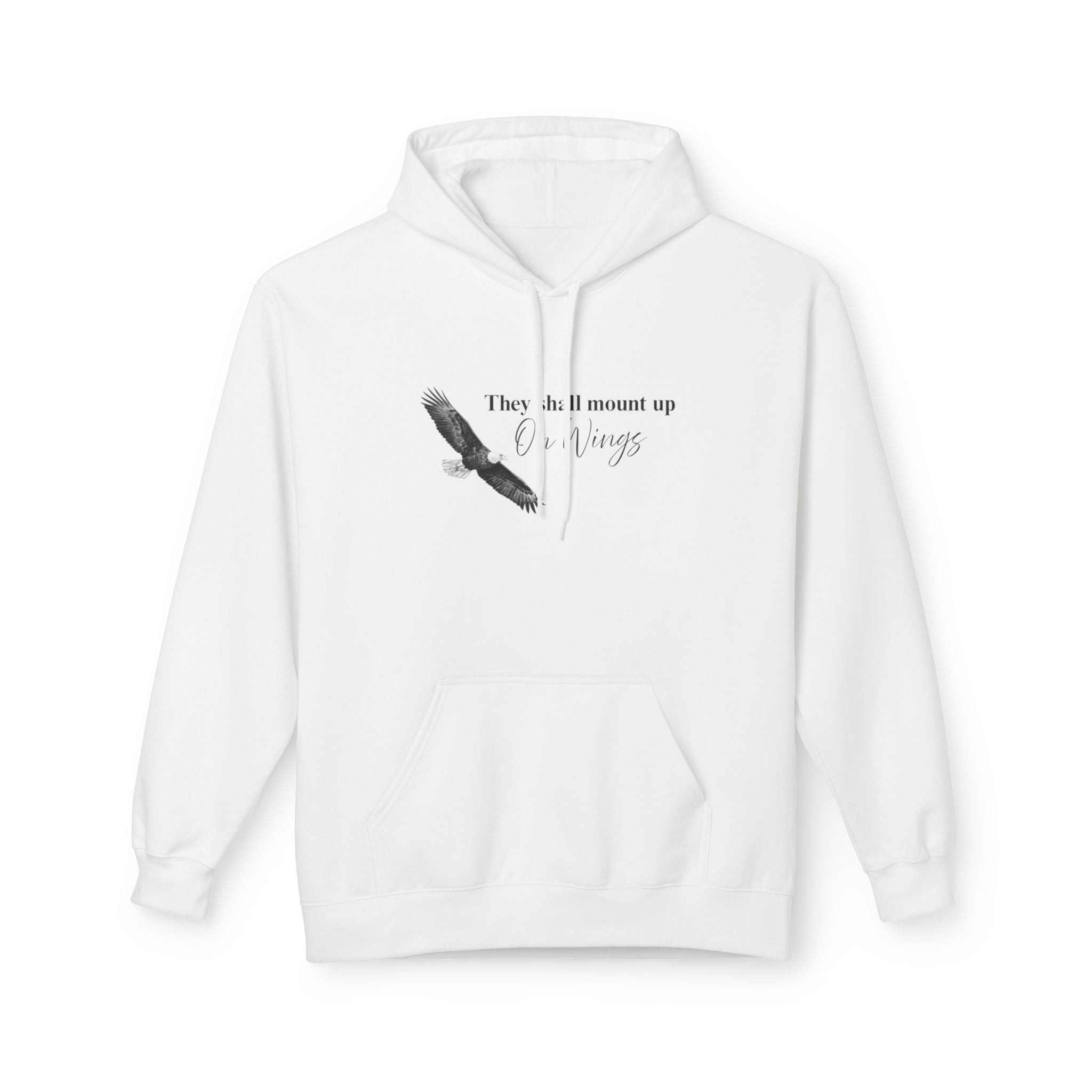 Soaring Eagle Hoodie - "They Shall Mount Up…” Inspirational Minimalist Pullover