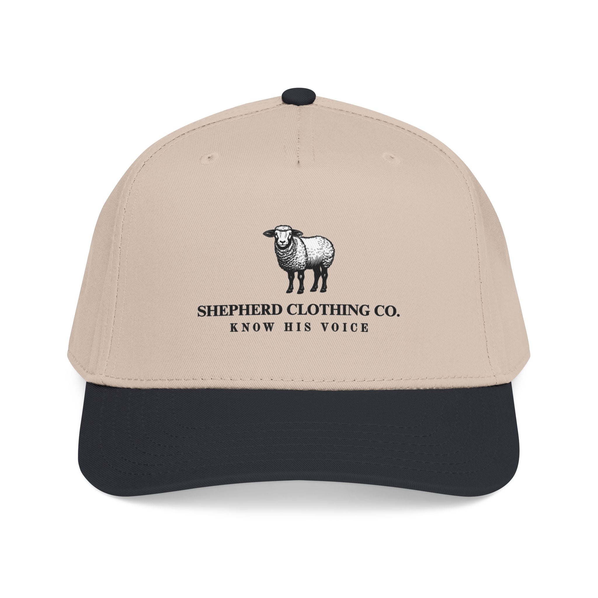 Sheep Logo Baseball Cap — "Shepherd Clothing Co. Know His Voice" Embroidered Hat