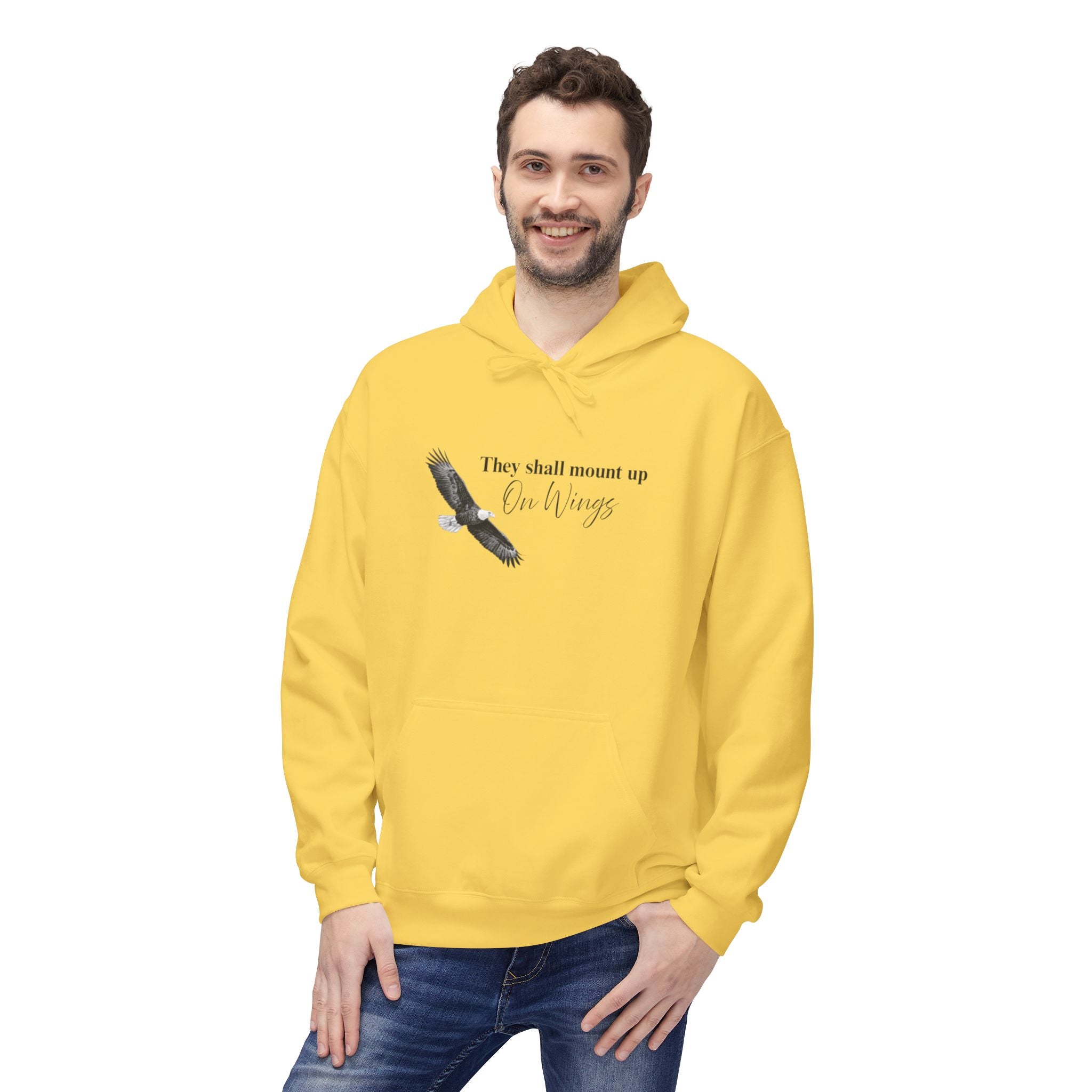 Soaring Eagle Hoodie - "They Shall Mount Up…” Inspirational Minimalist Pullover