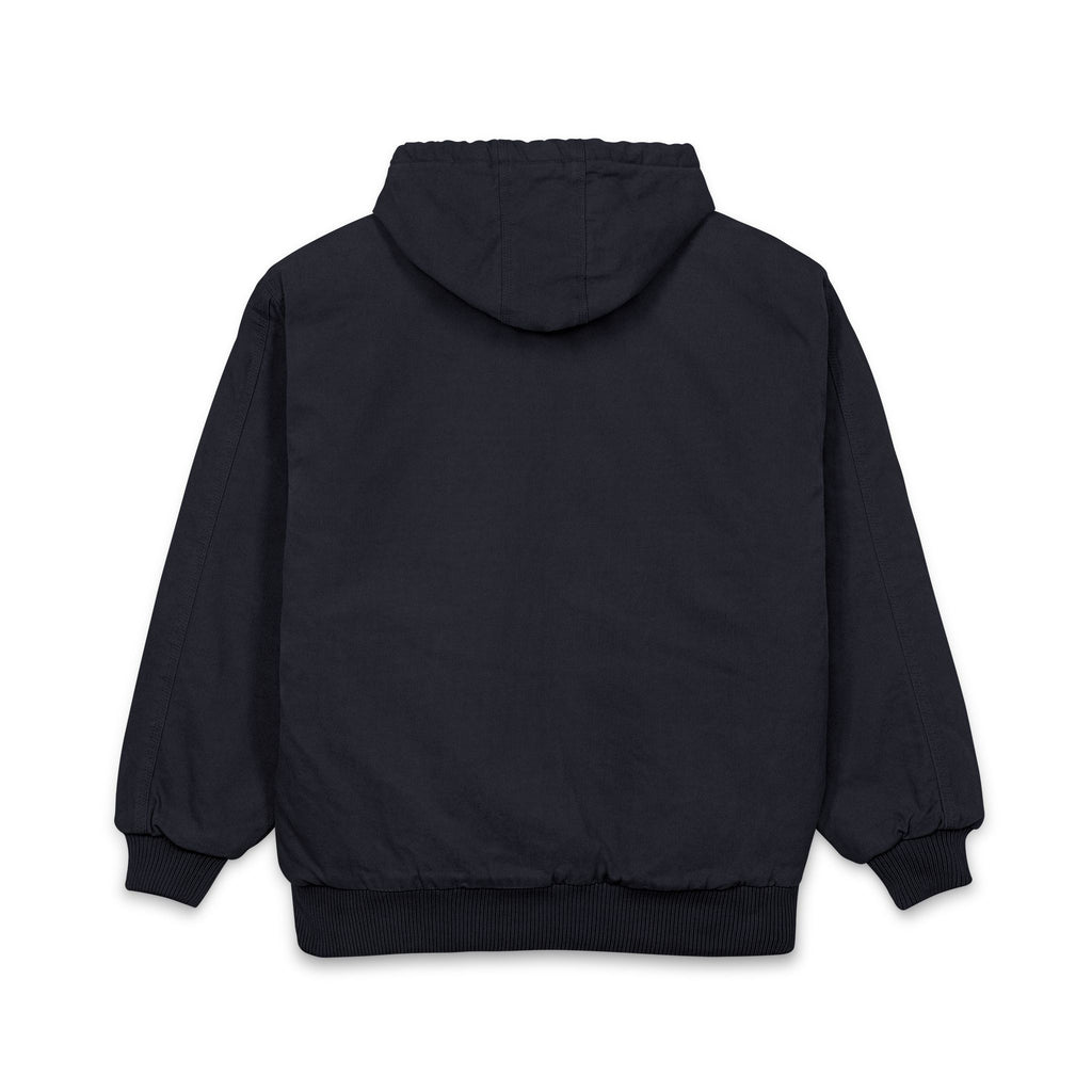 Duck Cloth Hooded Work Jacket - Embroidered Logo Heavy-Duty Workwear