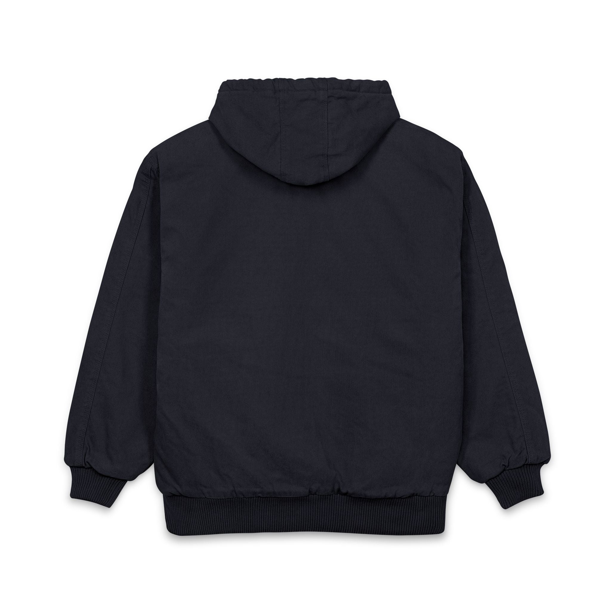 Duck Cloth Hooded Work Jacket - Embroidered Logo Heavy-Duty Workwear