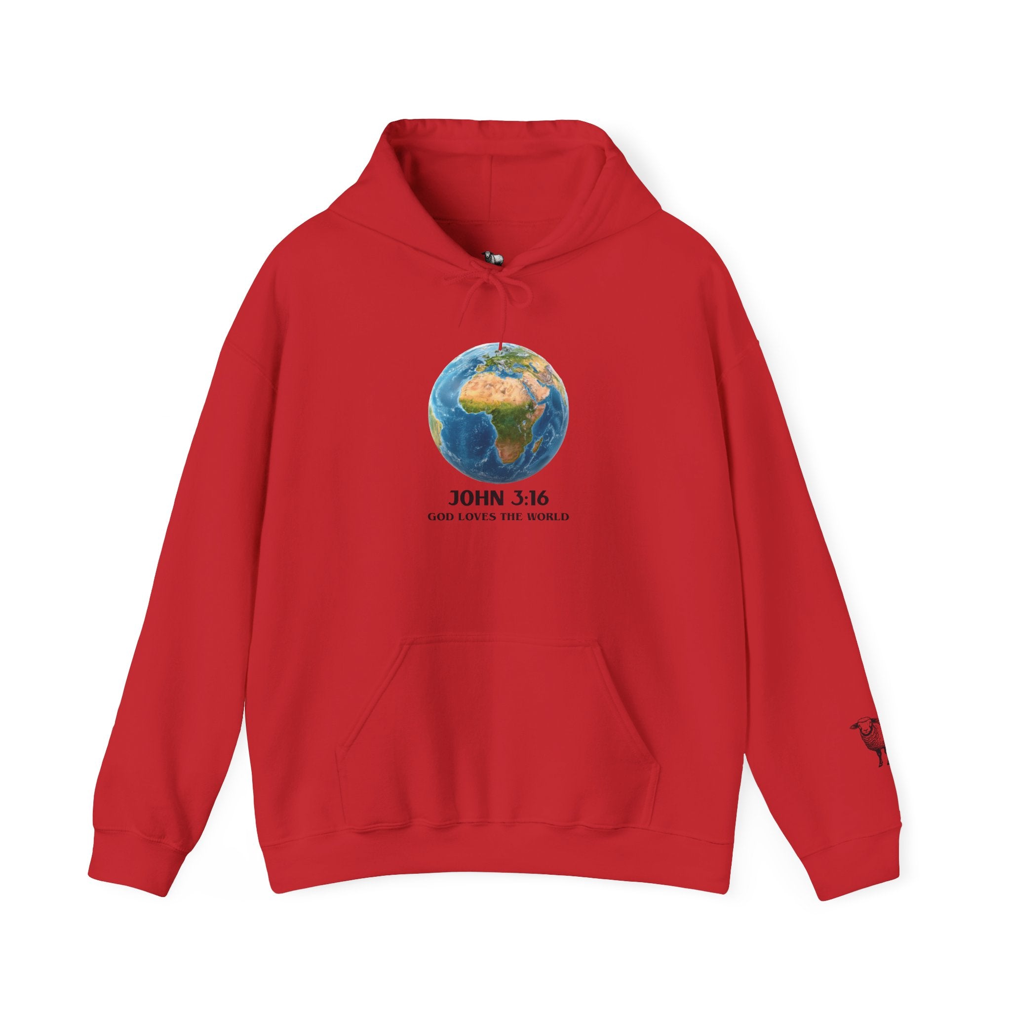 John 3:16 Earth Hoodie – Christian Faith Inspirational Pullover