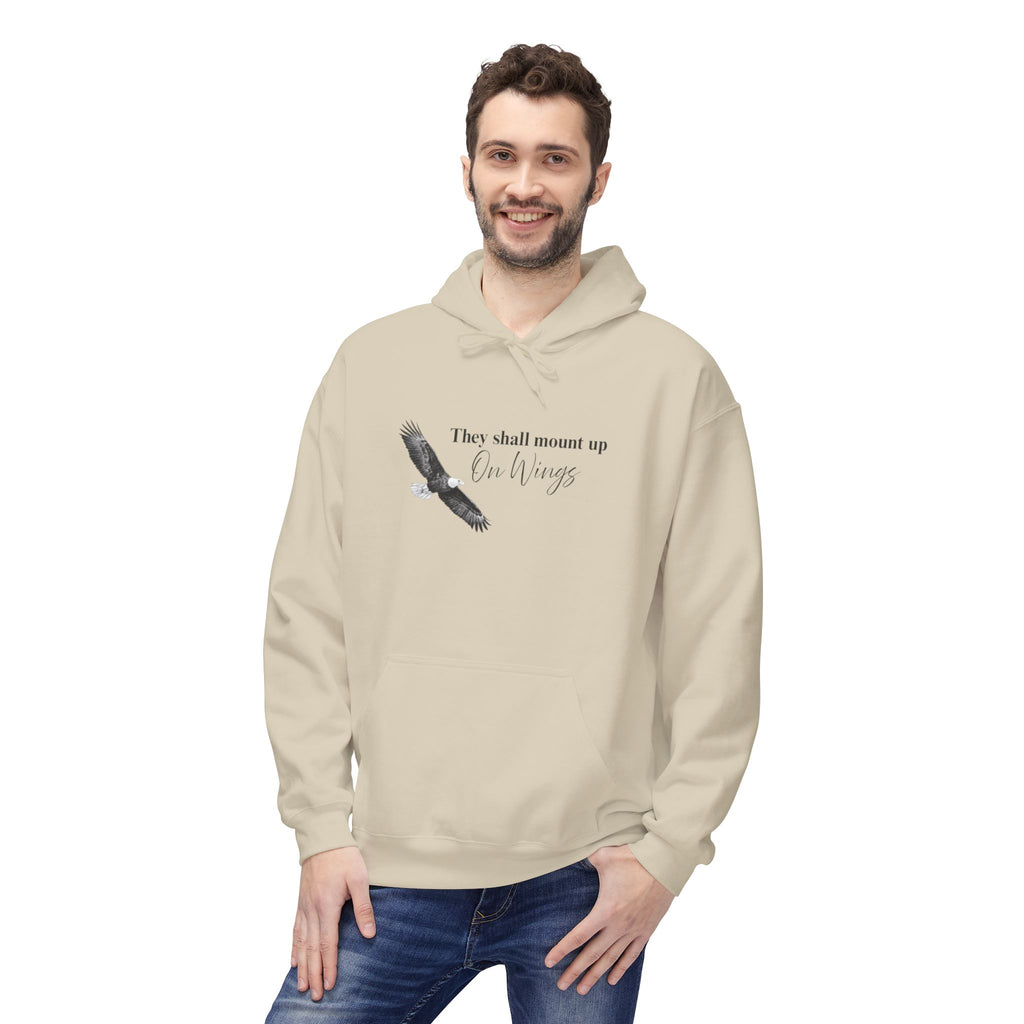 Soaring Eagle Hoodie - "They Shall Mount Up…” Inspirational Minimalist Pullover
