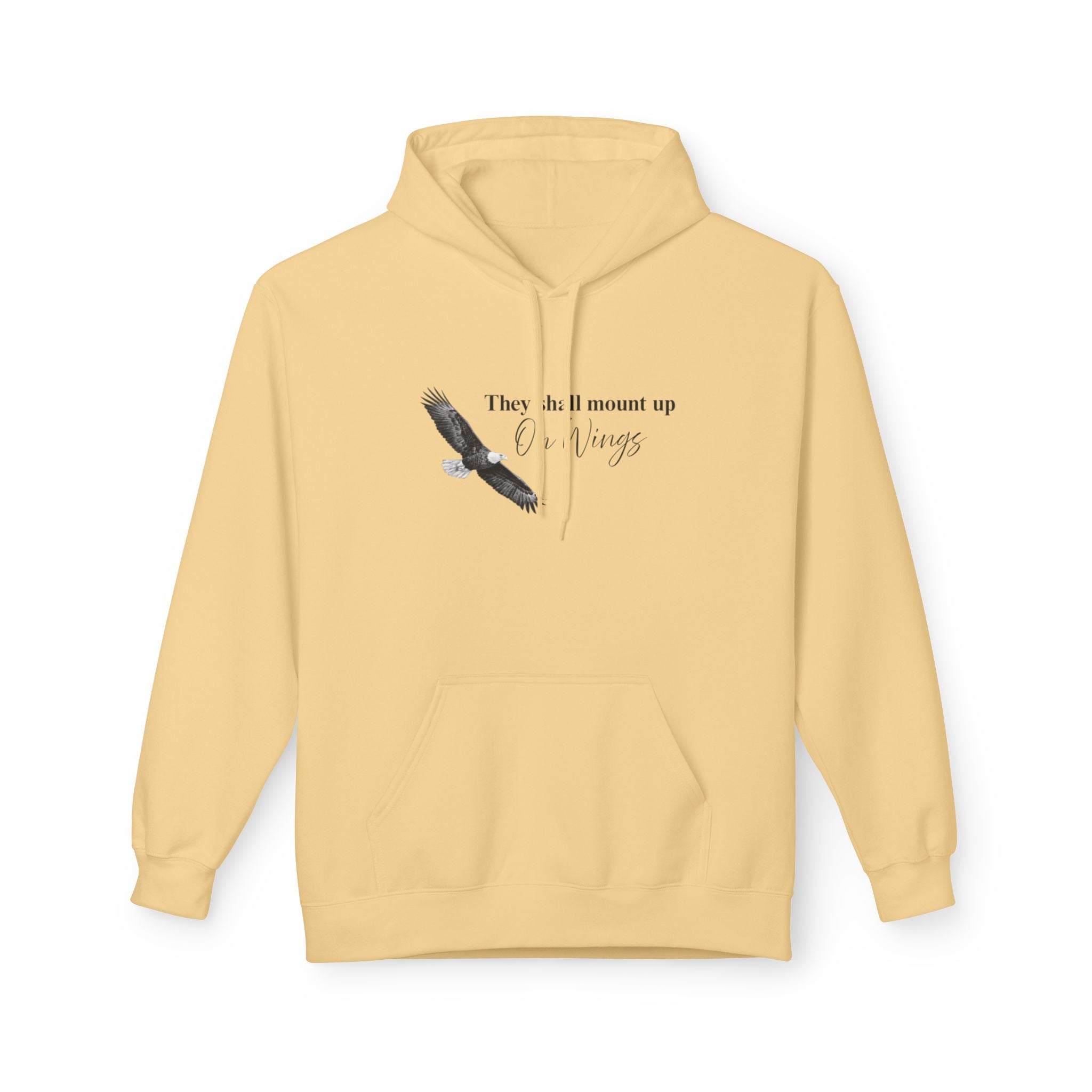 Soaring Eagle Hoodie - "They Shall Mount Up…” Inspirational Minimalist Pullover