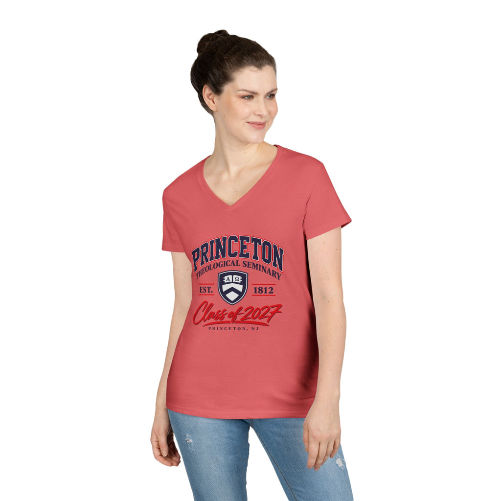 Cathedral Sketch V-Neck T-Shirt_New PTS Logo