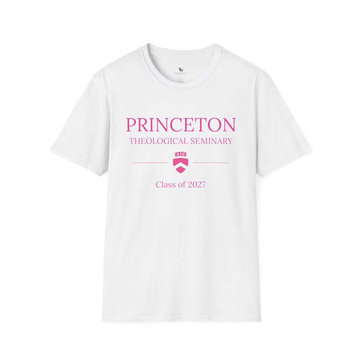 Princeton Theological Seminary Class of 2027 T-Shirt (Pink Lettering for AKA's)