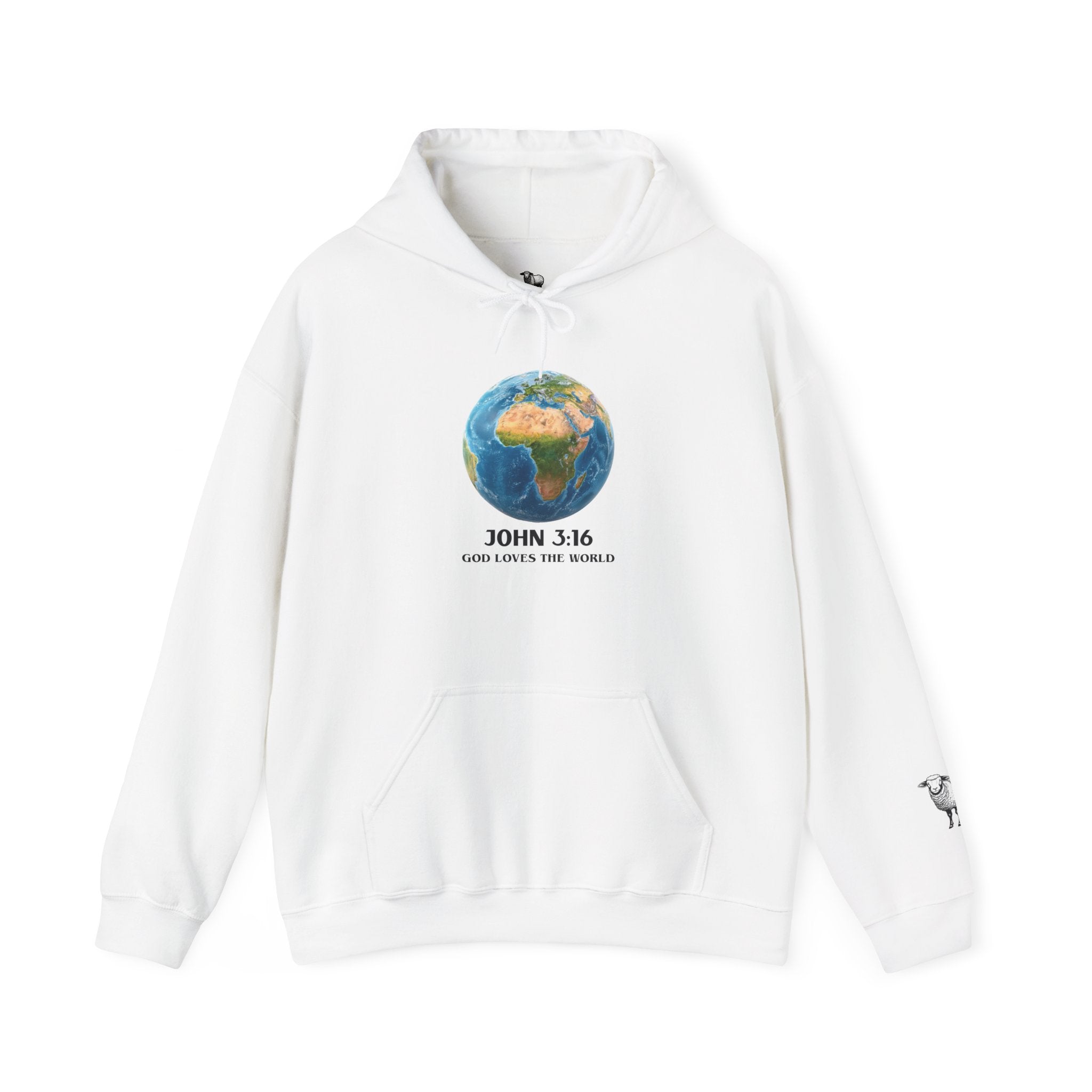 John 3:16 Earth Hoodie – Christian Faith Inspirational Pullover