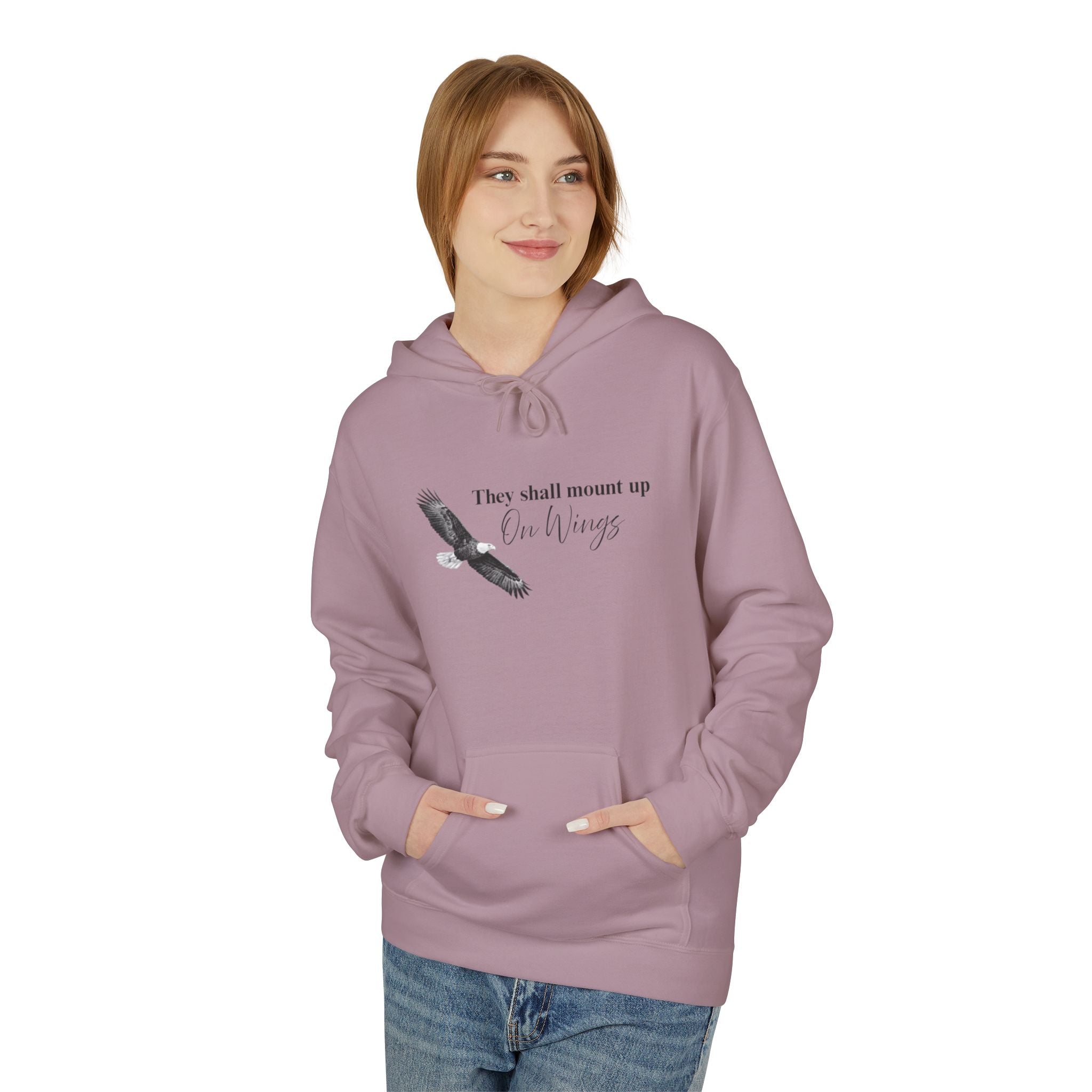 Soaring Eagle Hoodie - "They Shall Mount Up…” Inspirational Minimalist Pullover