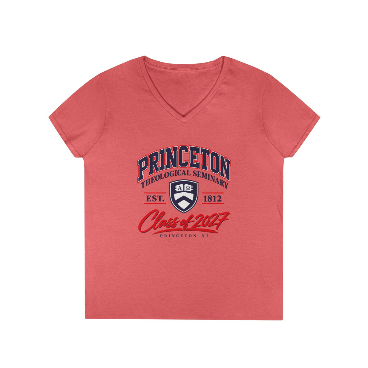 Cathedral Sketch V-Neck T-Shirt_New PTS Logo