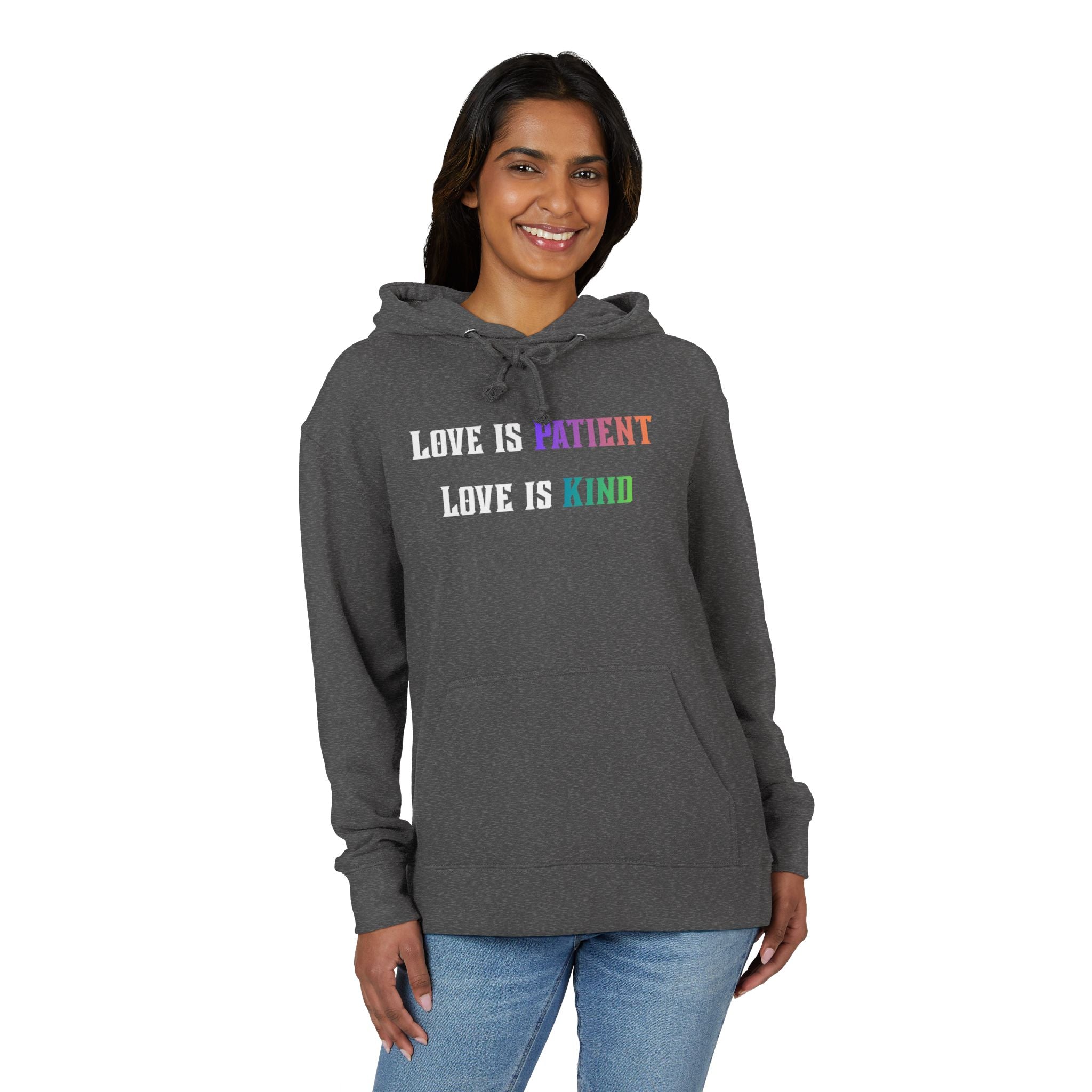 Love Is Patient Love Is Kind Hoodie — Inspirational Christian Message Pullover