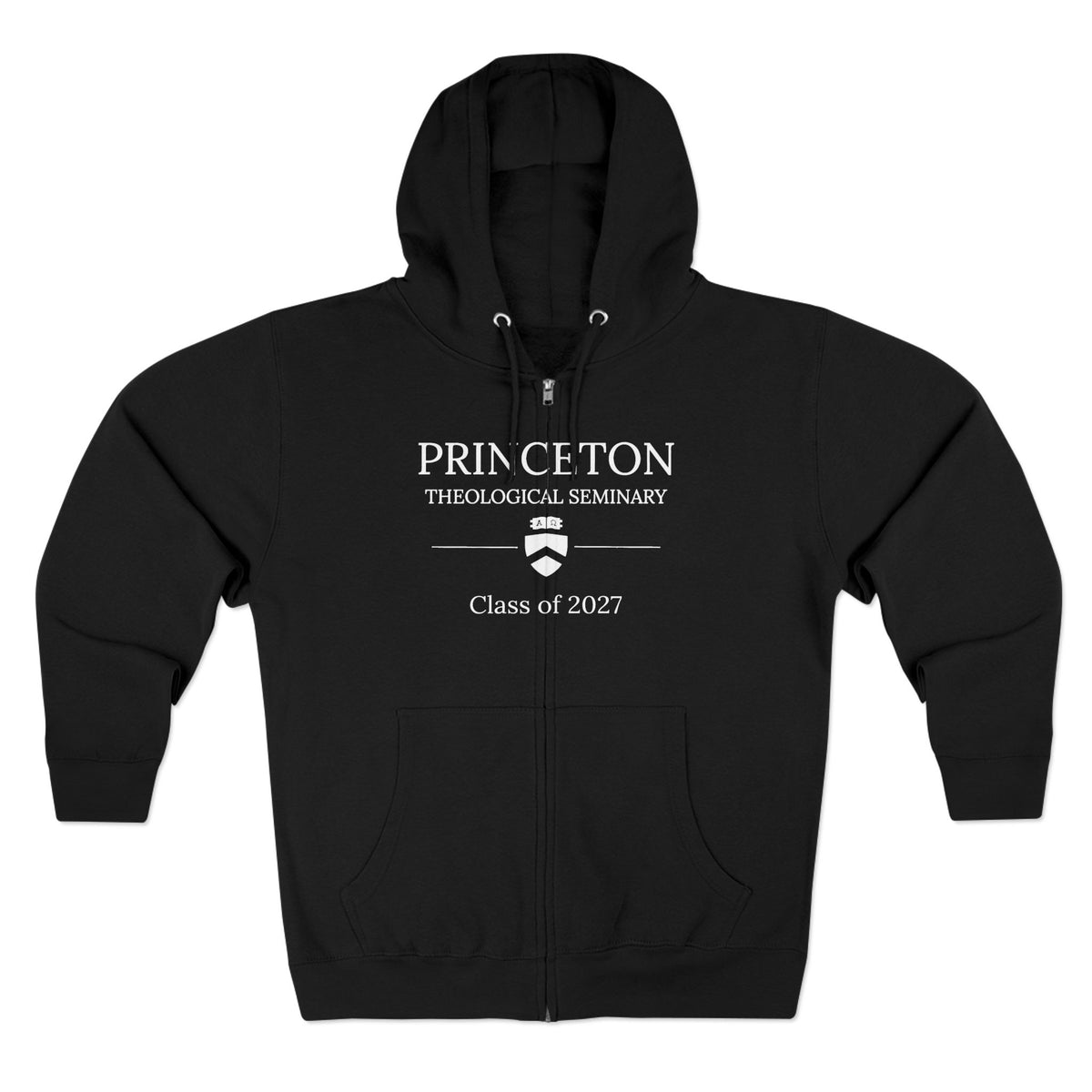 Princeton Theological Seminary Class of 2027 Zip Hoodie — Campus Chapel Illustration