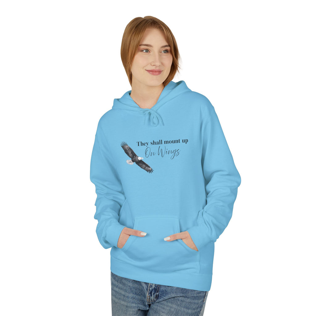 Soaring Eagle Hoodie - "They Shall Mount Up…” Inspirational Minimalist Pullover