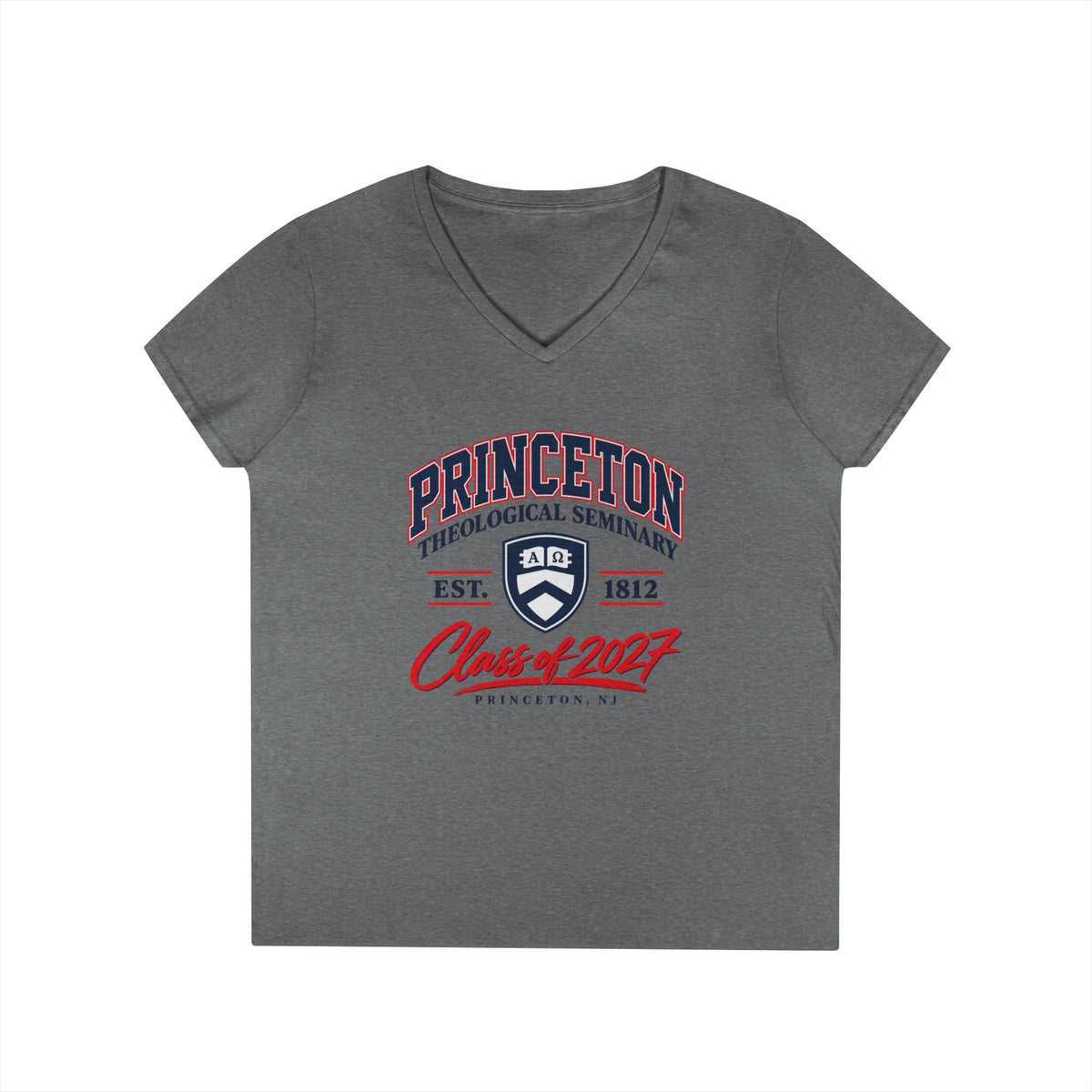 Cathedral Sketch V-Neck T-Shirt_New PTS Logo