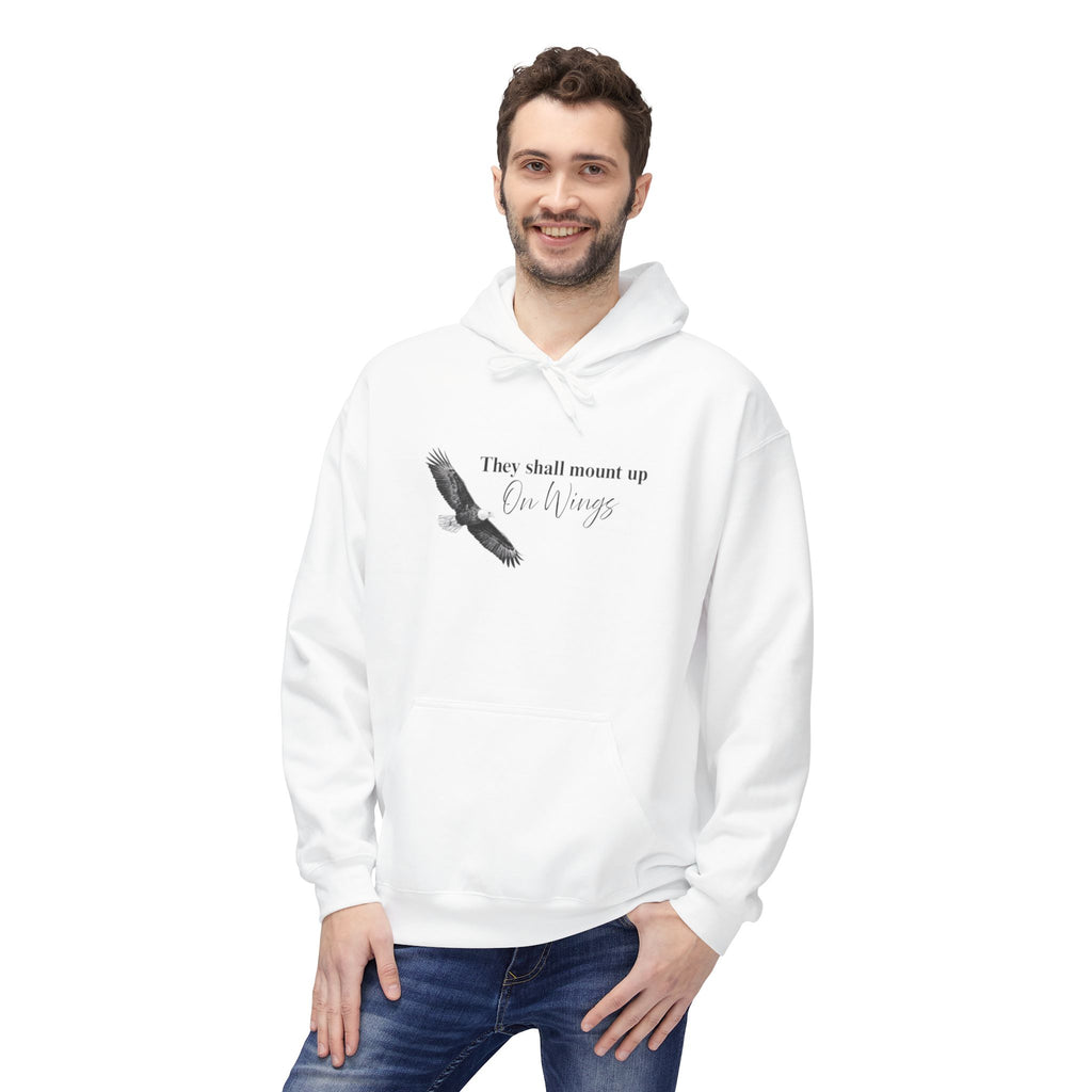 Soaring Eagle Hoodie - "They Shall Mount Up…” Inspirational Minimalist Pullover