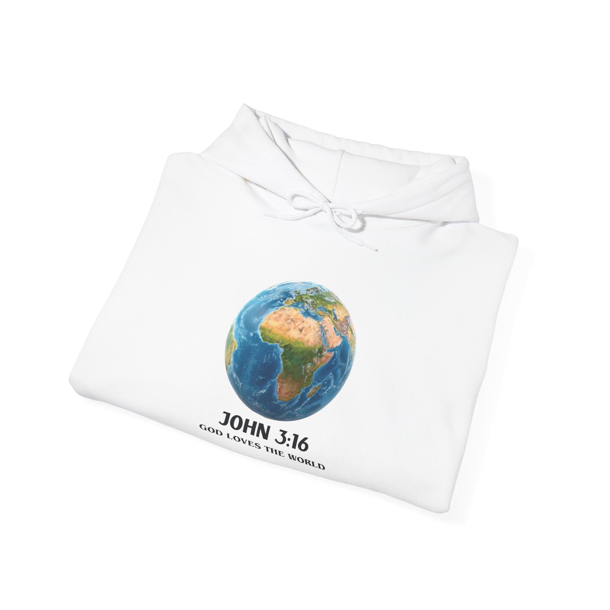 John 3:16 Earth Hoodie – Christian Faith Inspirational Pullover