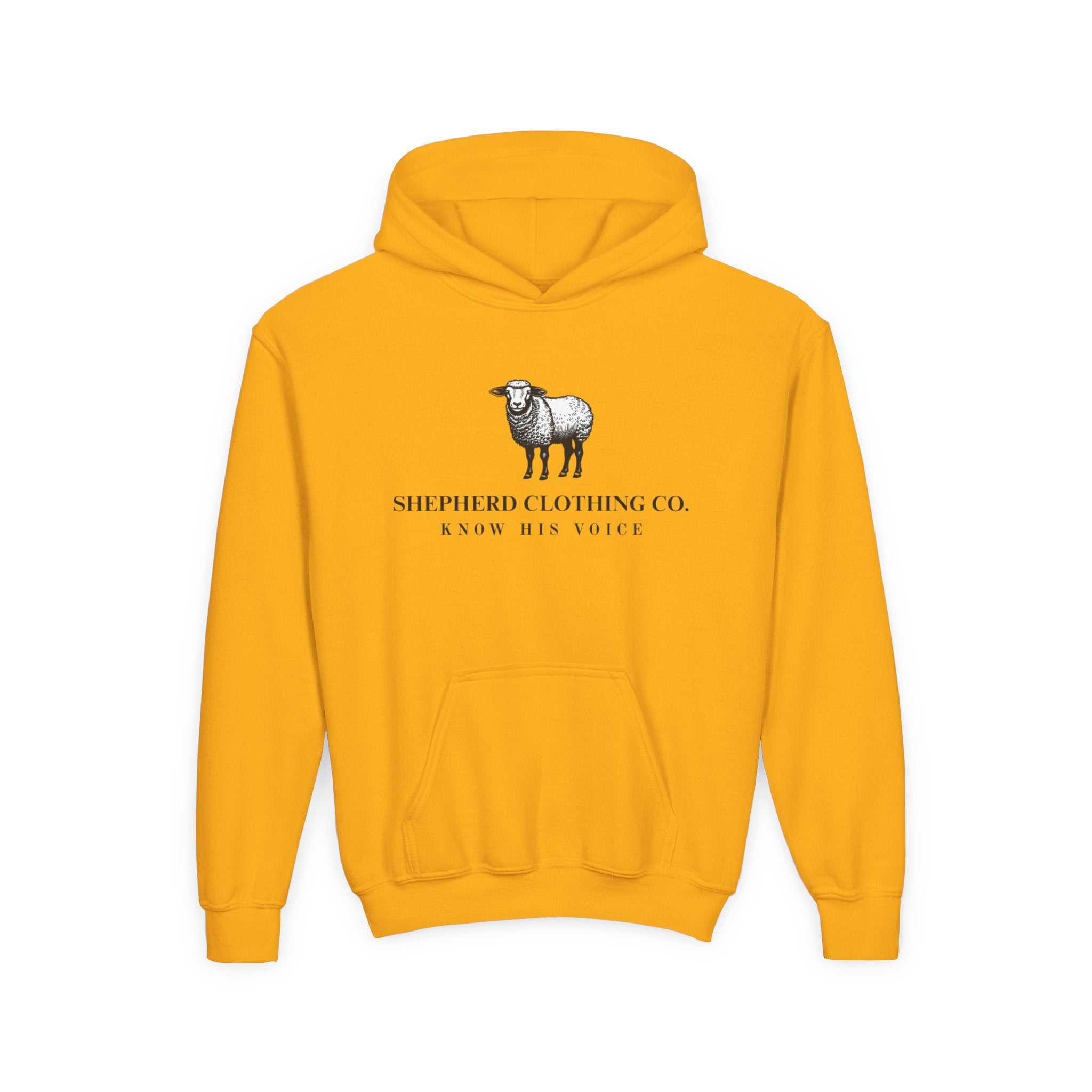 Youth Hoodie — Shepherd Clothing Co. 'Know His Voice' Lamb Graphic