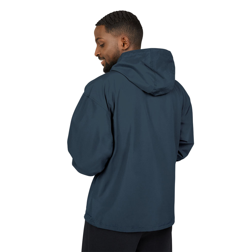 Packable Anorak Jacket — Light Blue Sheep Logo Windbreaker