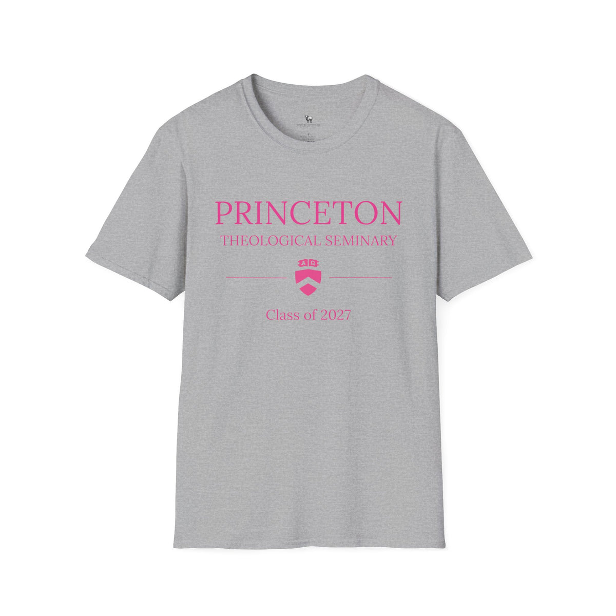 Princeton Theological Seminary Class of 2027 T-Shirt (Pink Lettering for AKA's)