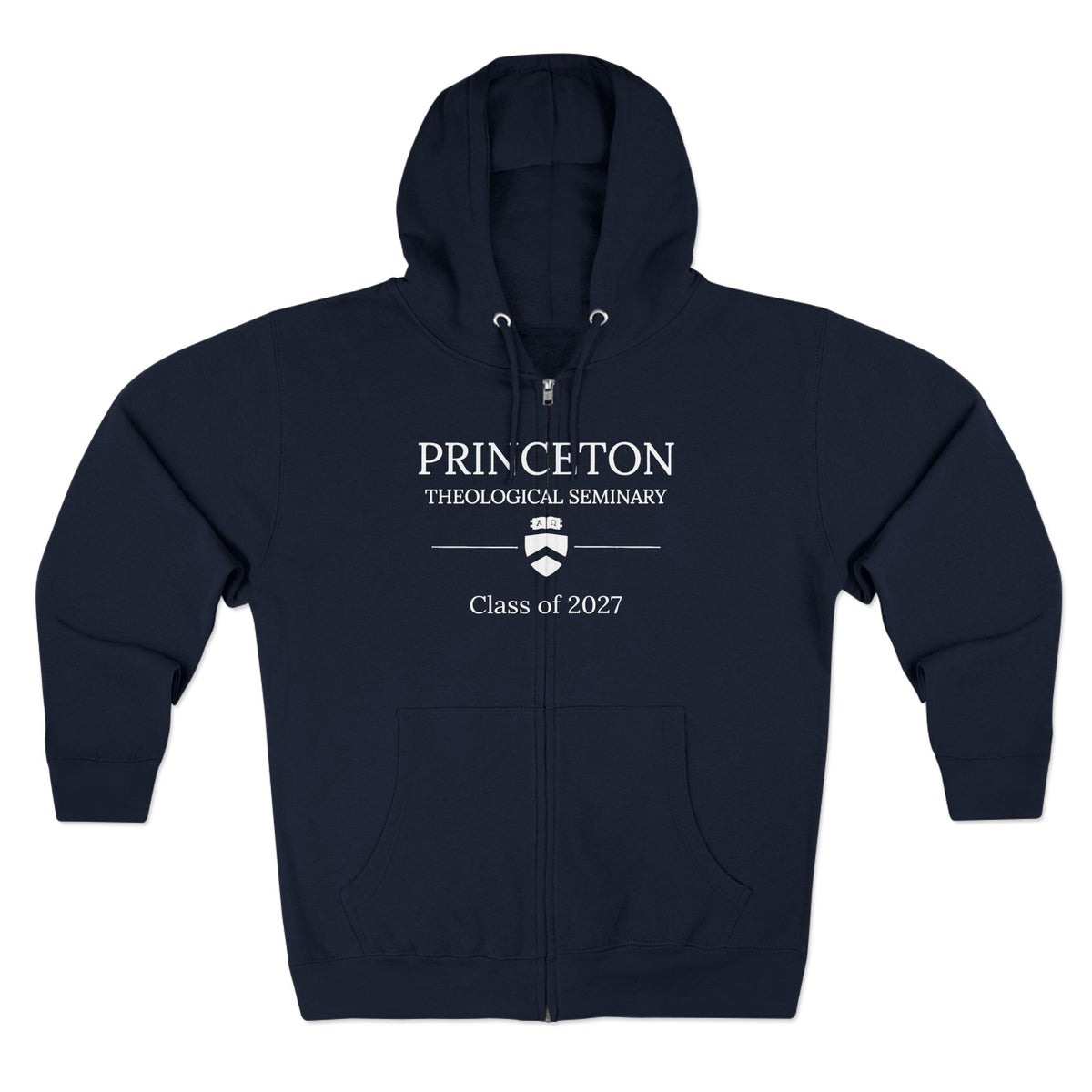 Princeton Theological Seminary Class of 2027 Zip Hoodie — Campus Chapel Illustration