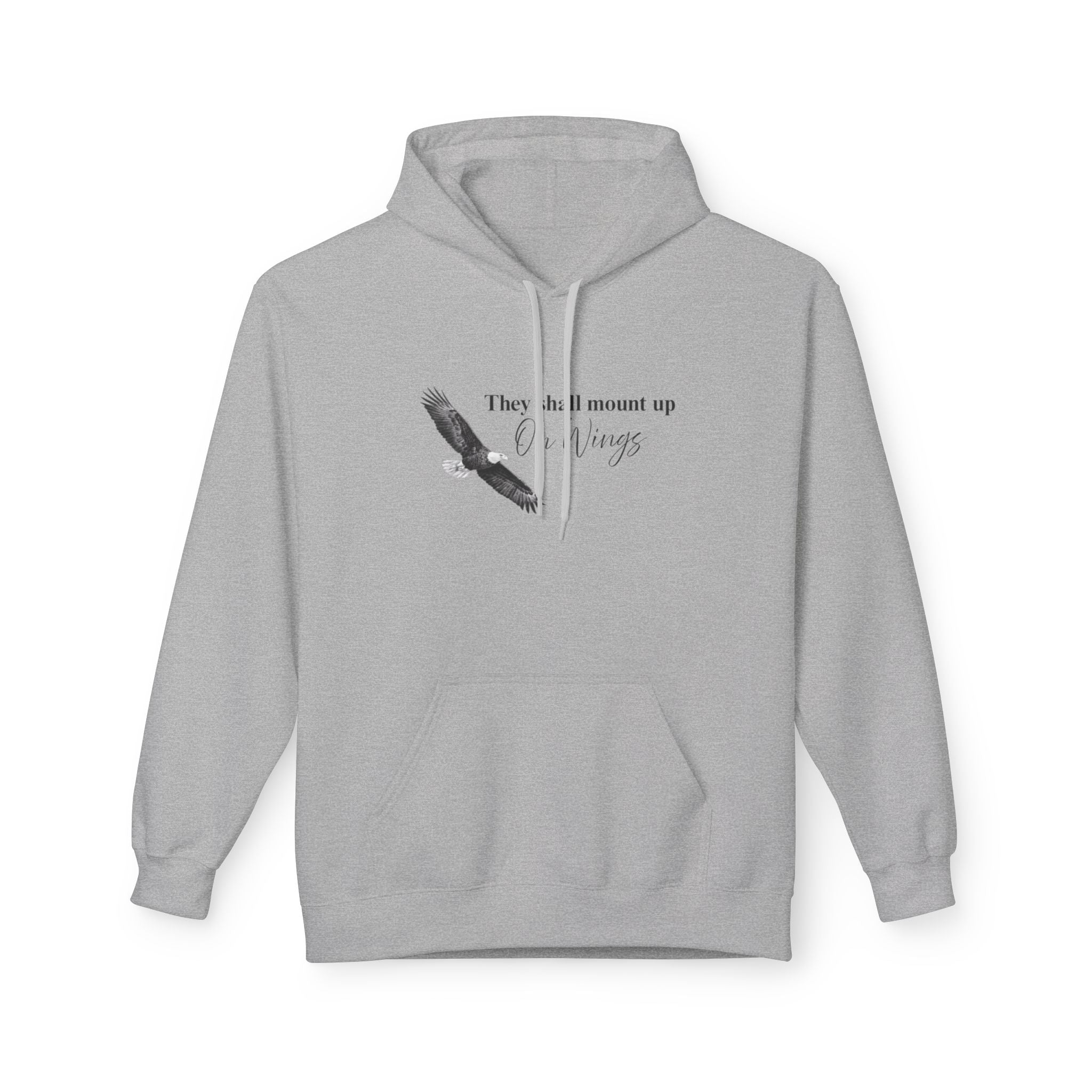 Soaring Eagle Hoodie - "They Shall Mount Up…” Inspirational Minimalist Pullover