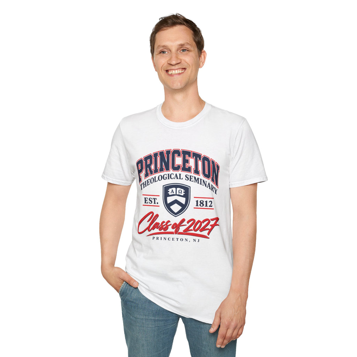 Princeton Class Shirt_Unisex Softstyle with Shield Logo