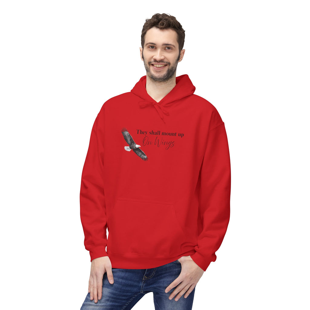 Soaring Eagle Hoodie - "They Shall Mount Up…” Inspirational Minimalist Pullover