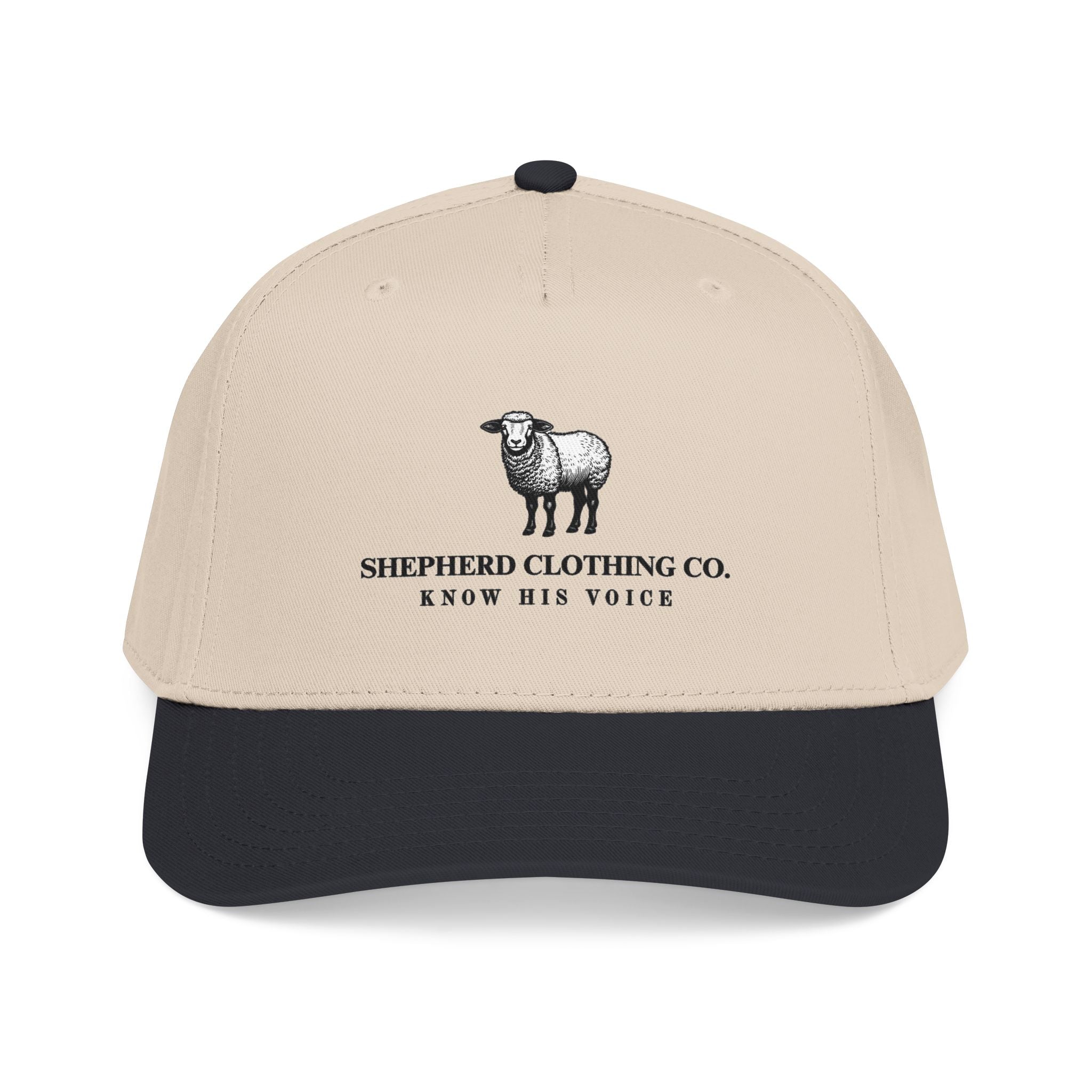 Sheep Logo Baseball Cap — "Shepherd Clothing Co. Know His Voice" Embroidered Hat